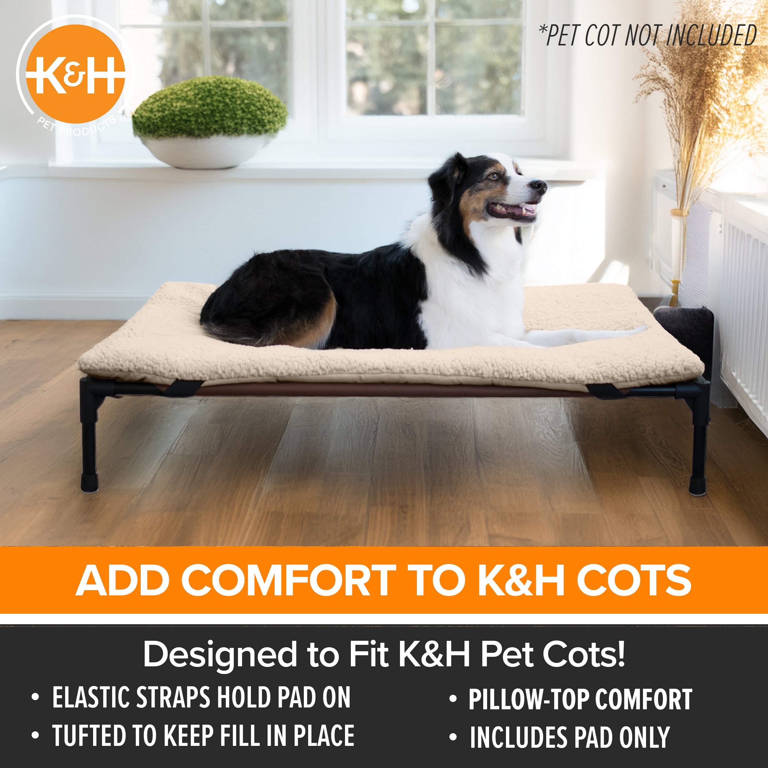 k-h-pet-cot-pad-matelas-lit-medium-25x32-polaire image 2