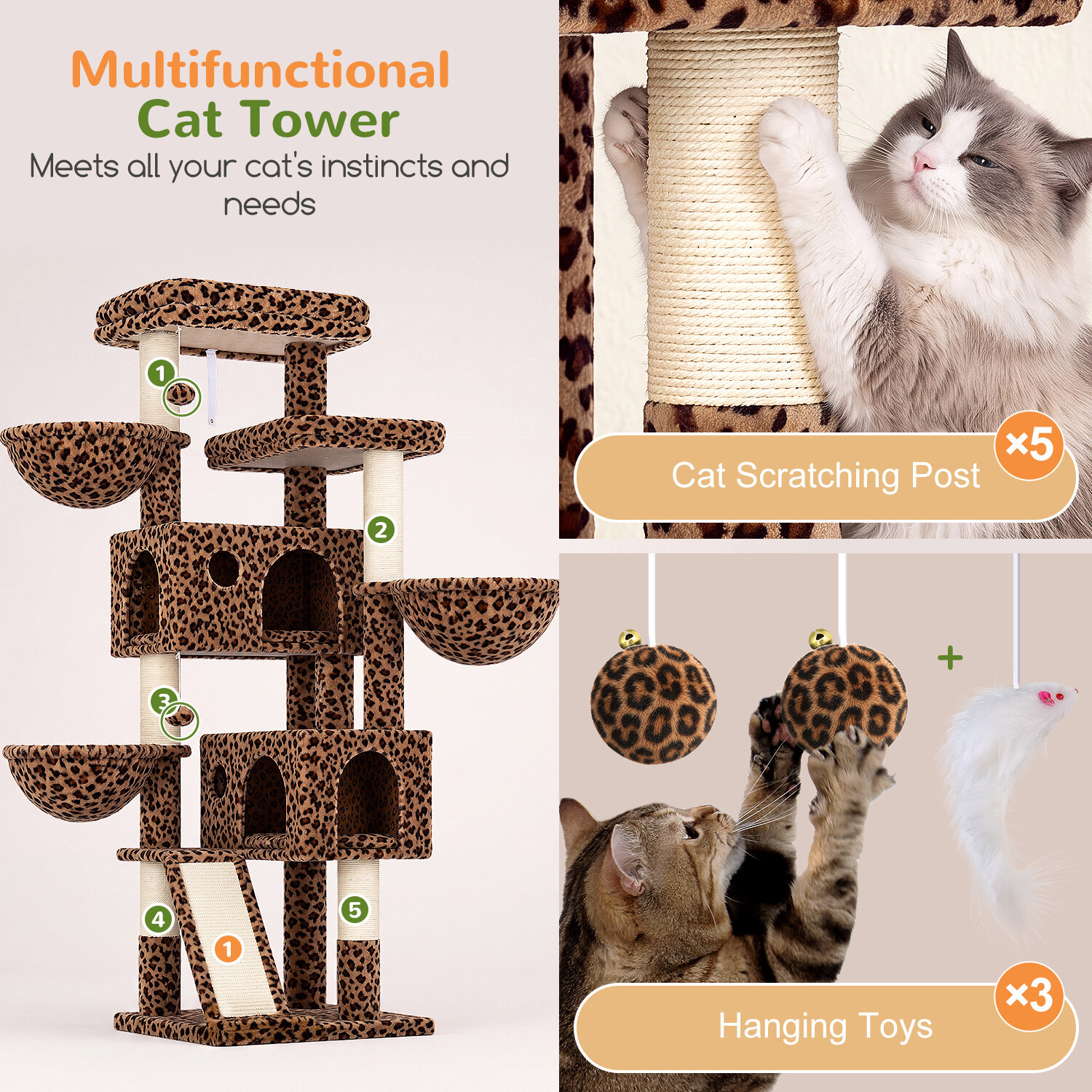globlazer-f72g-arbre-chat-l-opard-183-cm image 7