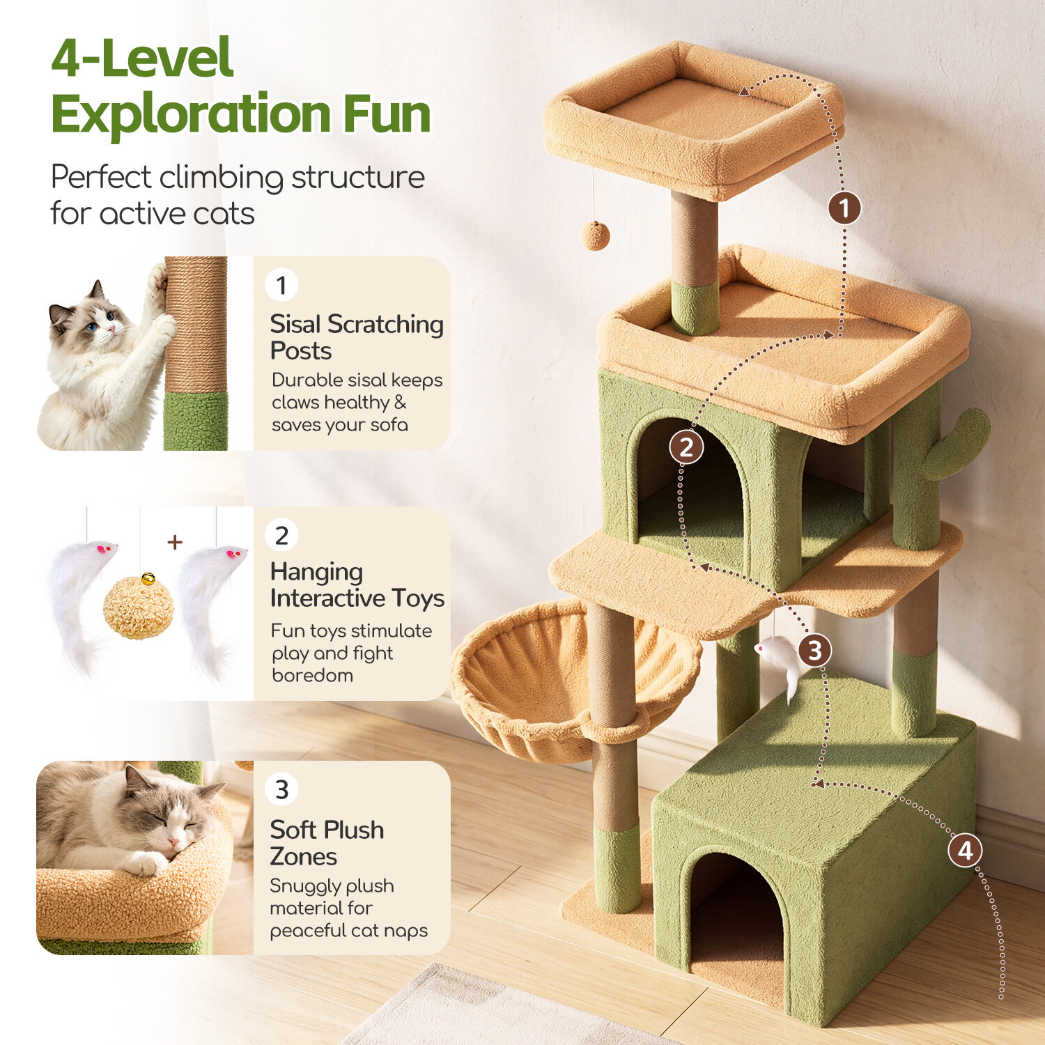globlazer-f-series-f54-arbre-chat-cactus-vert image 6