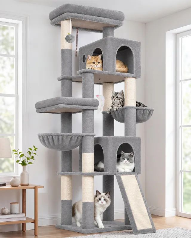 globlazer-f72h-arbre-chat-72-pouces-gris-clair-haut image 1