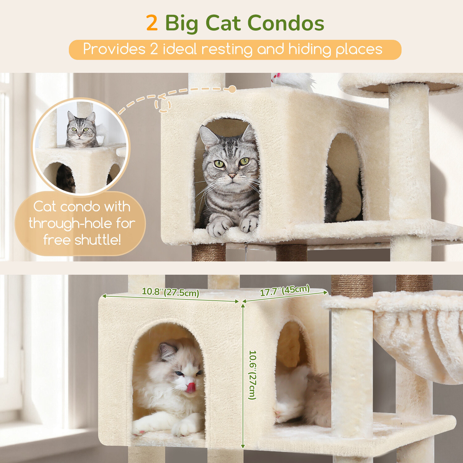 globlazer-s82-arbre-chat-beige-82-pouces-robuste image 4