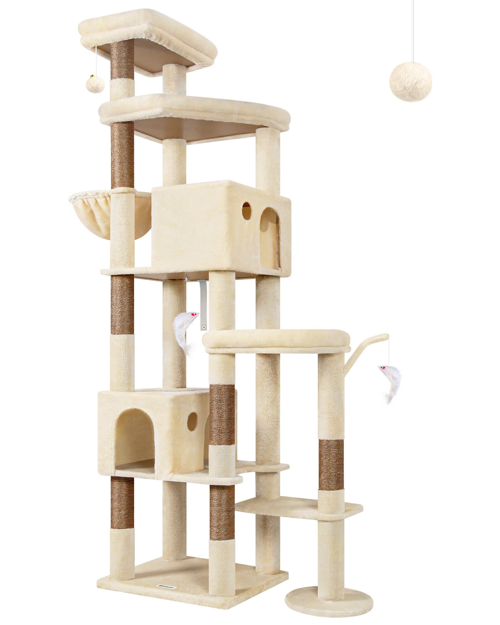globlazer-s83-arbre-chat-xxl-beige-211-cm image 2