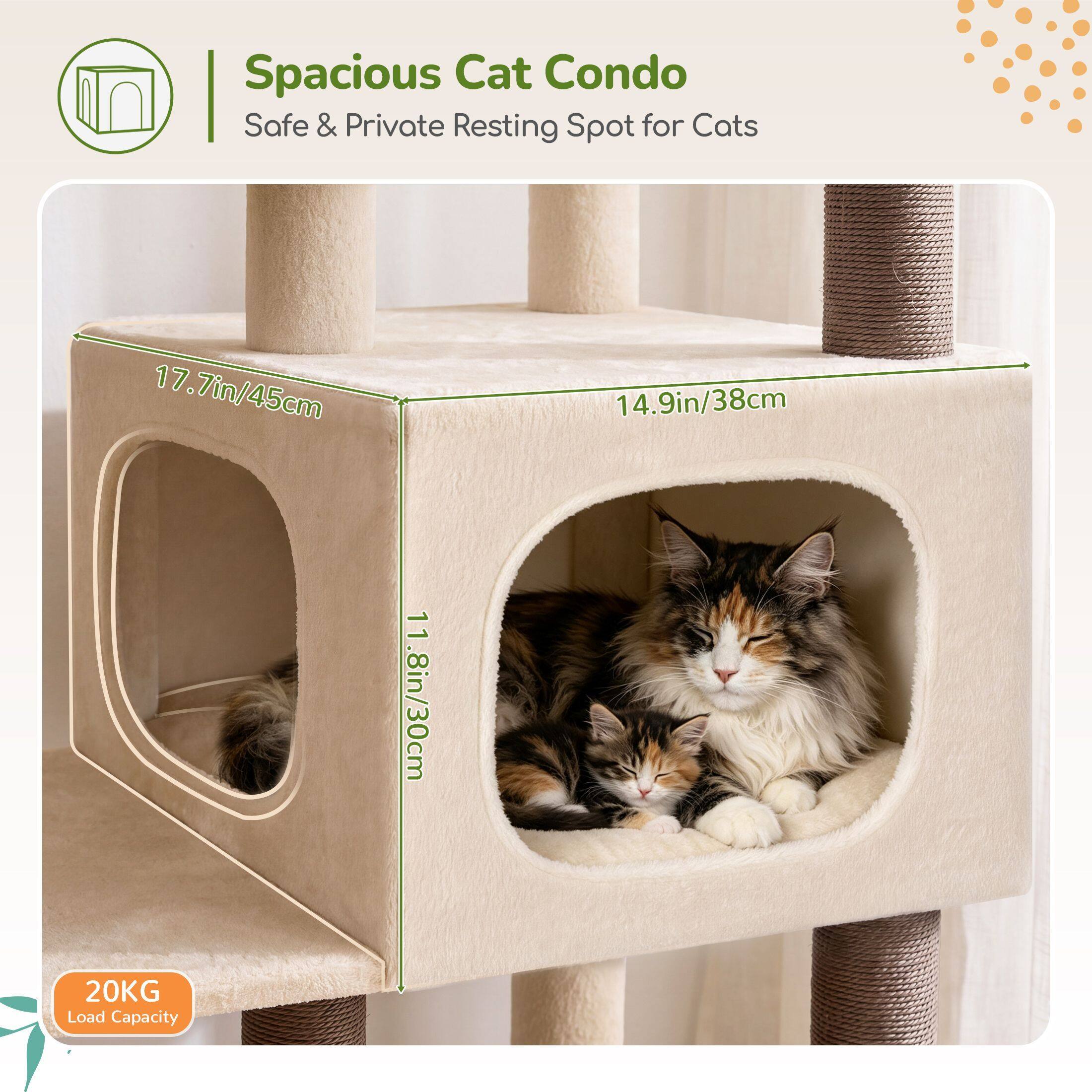 globlazer-52-pouces-arbre-chat-beige-plateforme-xl image 4