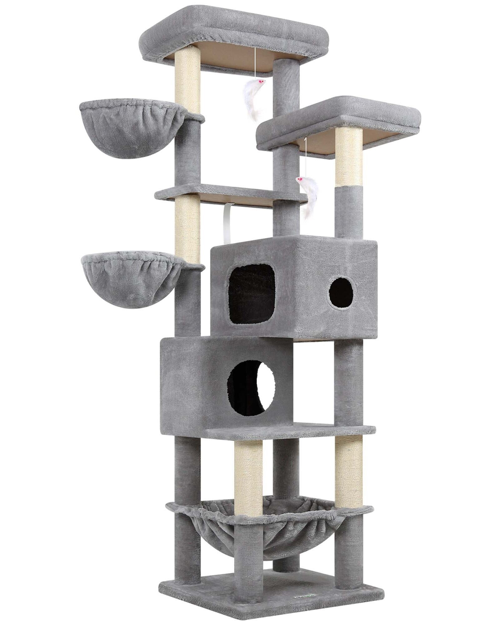 globlazer-s-series-s73-arbre-chat-gris-clair-73-pouces-grand image 2