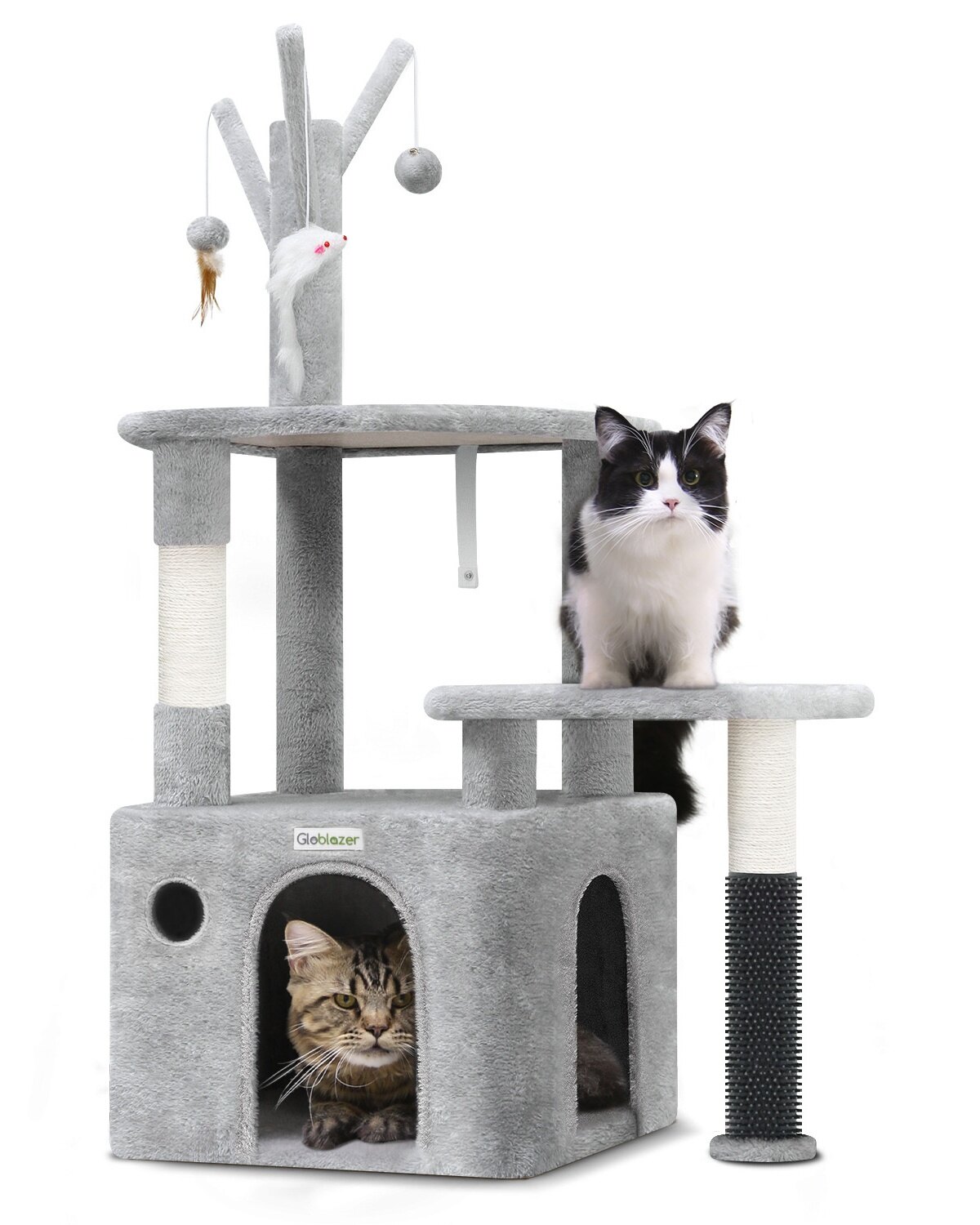 globlazer-f44-arbre-chat-gris-clair-112-cm-compact image 2