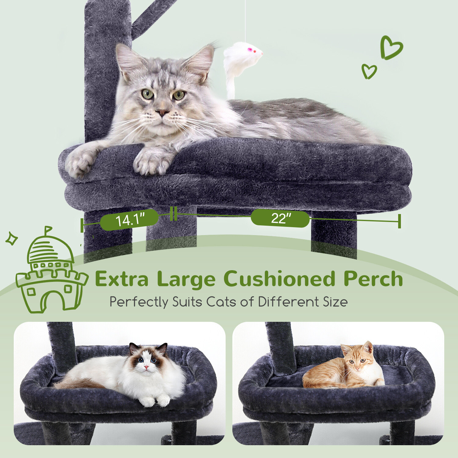 globlazer-f-series-f50-arbre-chat-gris-fonc-50-pouces-compact image 6