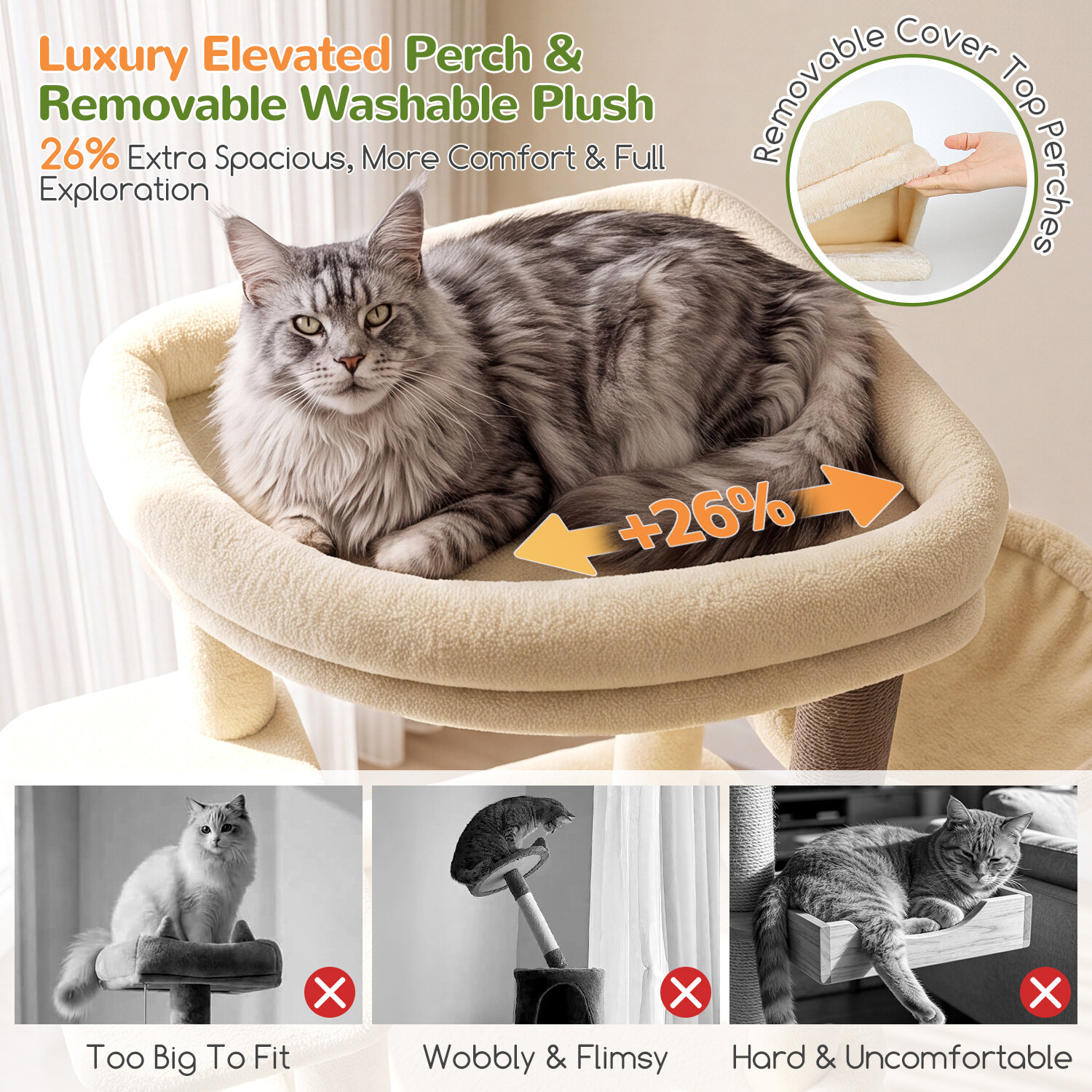 globlazer-s-series-s72g-arbre-chat-beige-72-pouces image 7