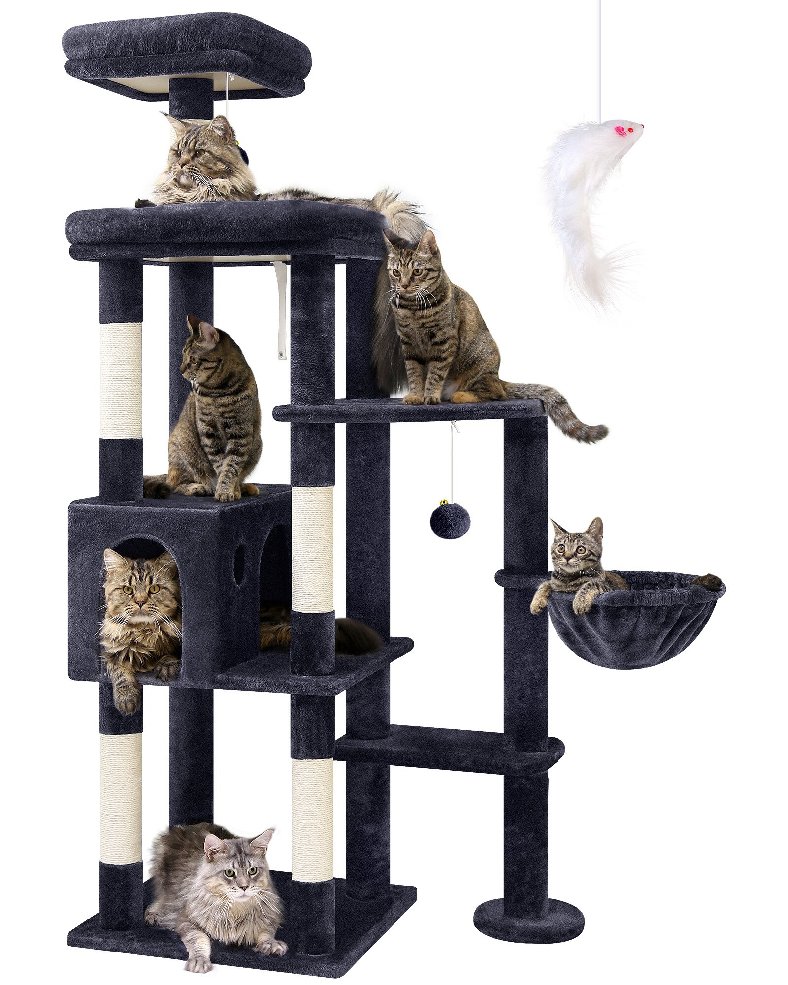 globlazer-f-series-f65-arbre-chat-gris-fonc-65-pouces image 2