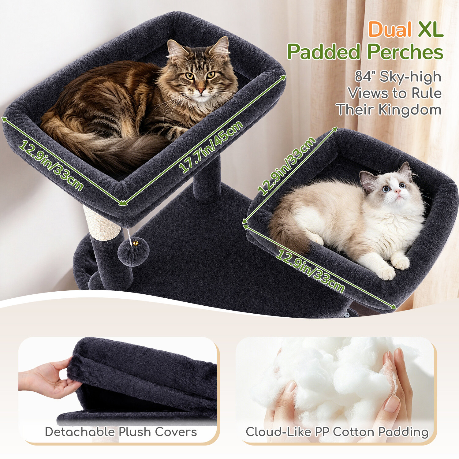 globlazer-f84g-arbre-chat-gris-fonc-84-pouces-xxl image 3