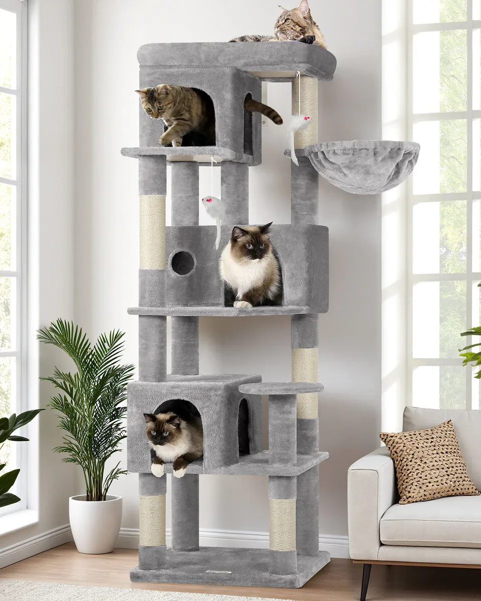 globlazer-f-series-f66-arbre-chat-gris-clair-168-cm image 1