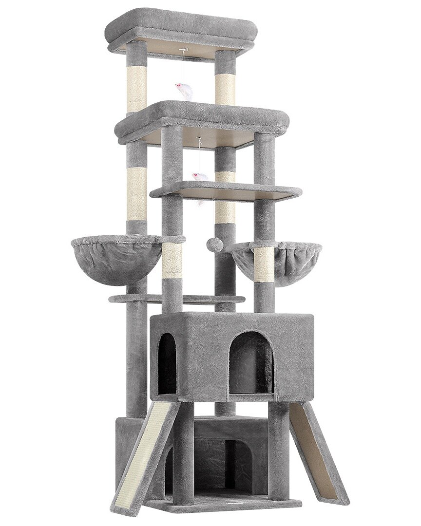 globlazer-z78-arbre-chat-grand-198-cm-gris-clair image 2