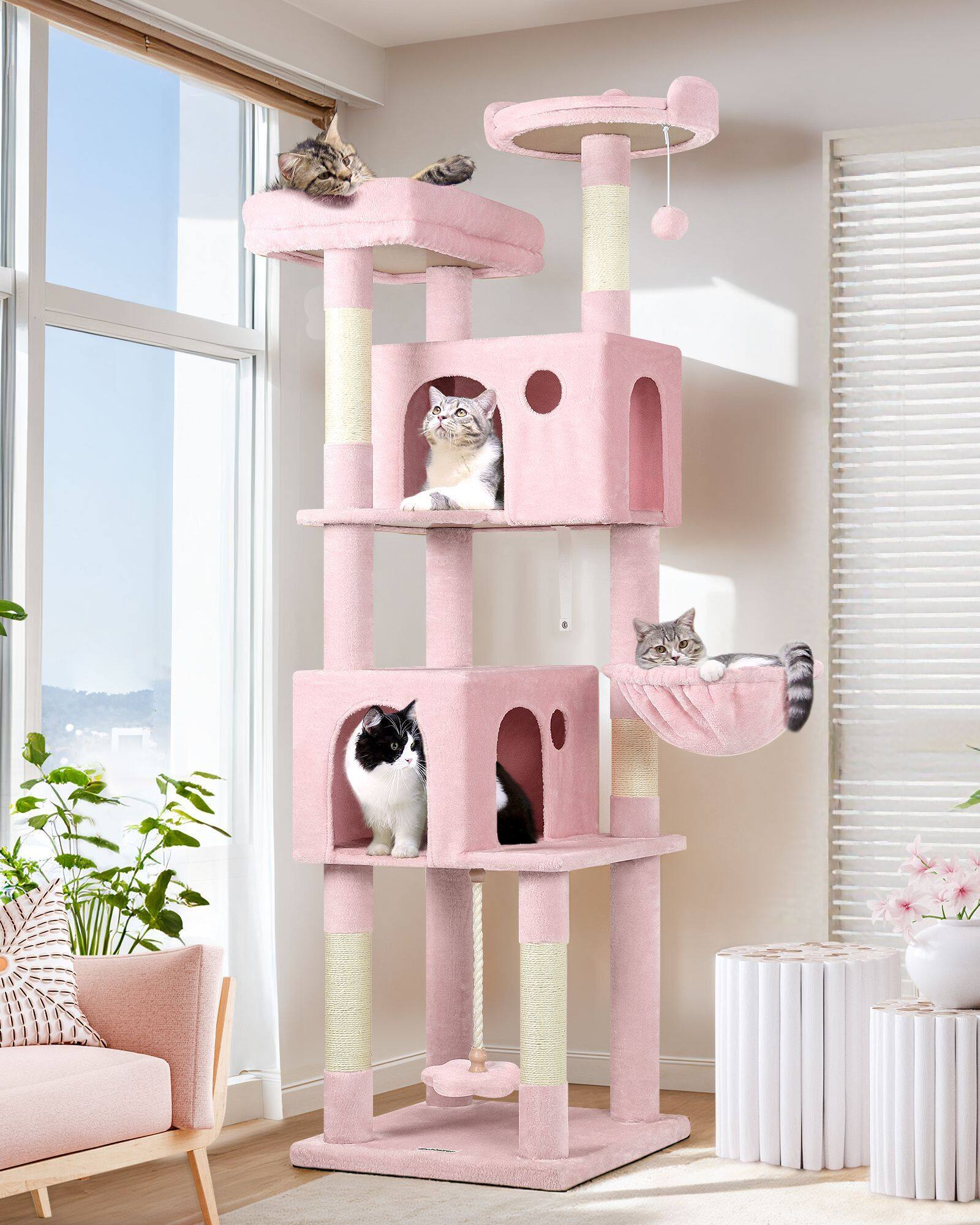 globlazer-f-series-f70b-arbre-chat-rose-70-pouces-haut image 1
