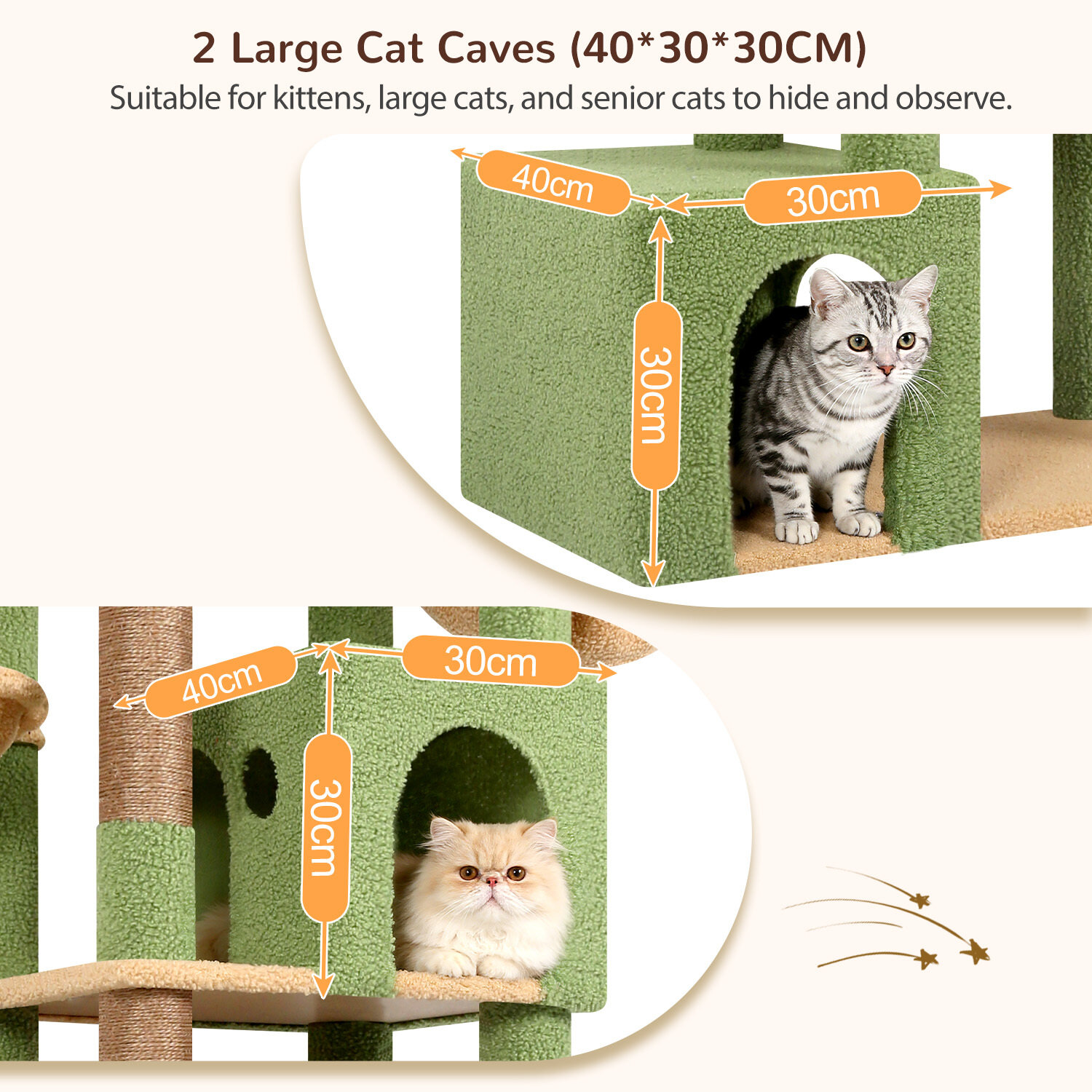 globlazer-s-series-s76b-arbre-chat-vert-cactus-76-pouces image 3