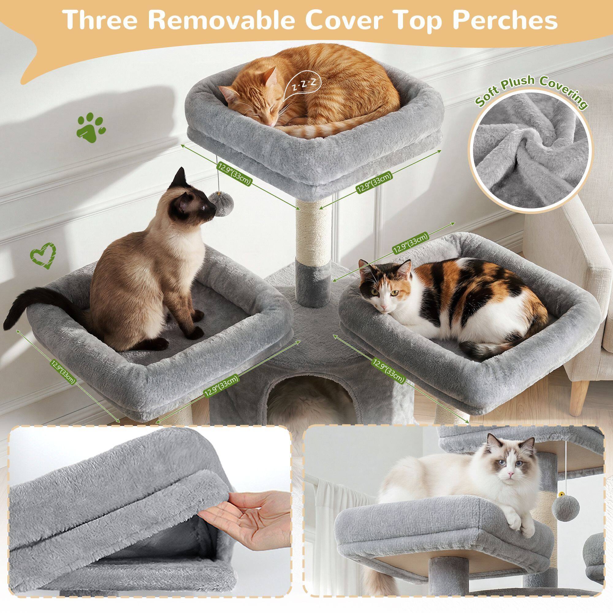 globlazer-f-series-f80h-arbre-chat-gris-clair-80-pouces-grand-chat image 4