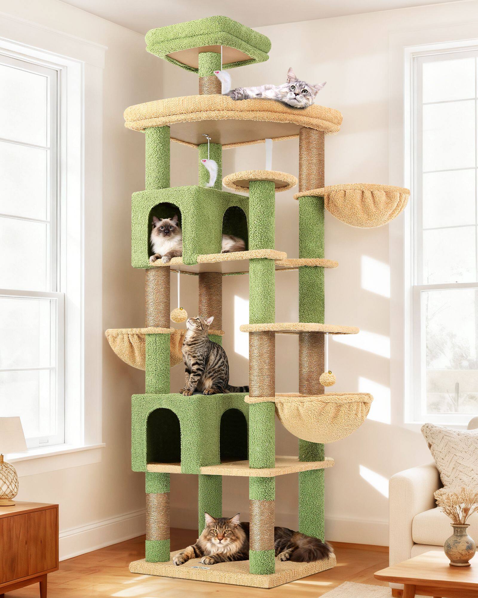 globlazer-s82-arbre-chat-cactus-vert-208-cm image 1