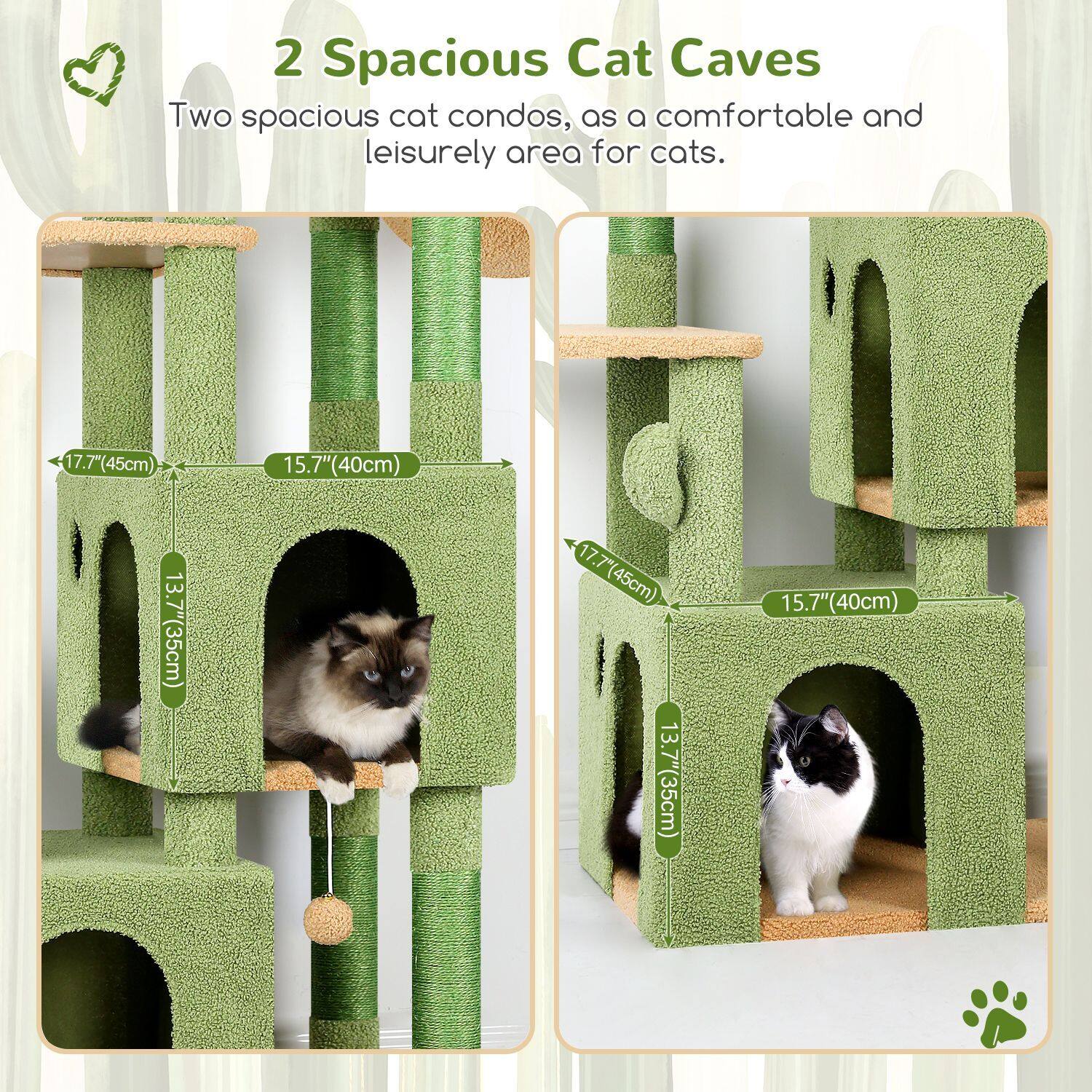 globlazer-f61-arbre-chat-vert-cactus-61-pouces-robuste image 4