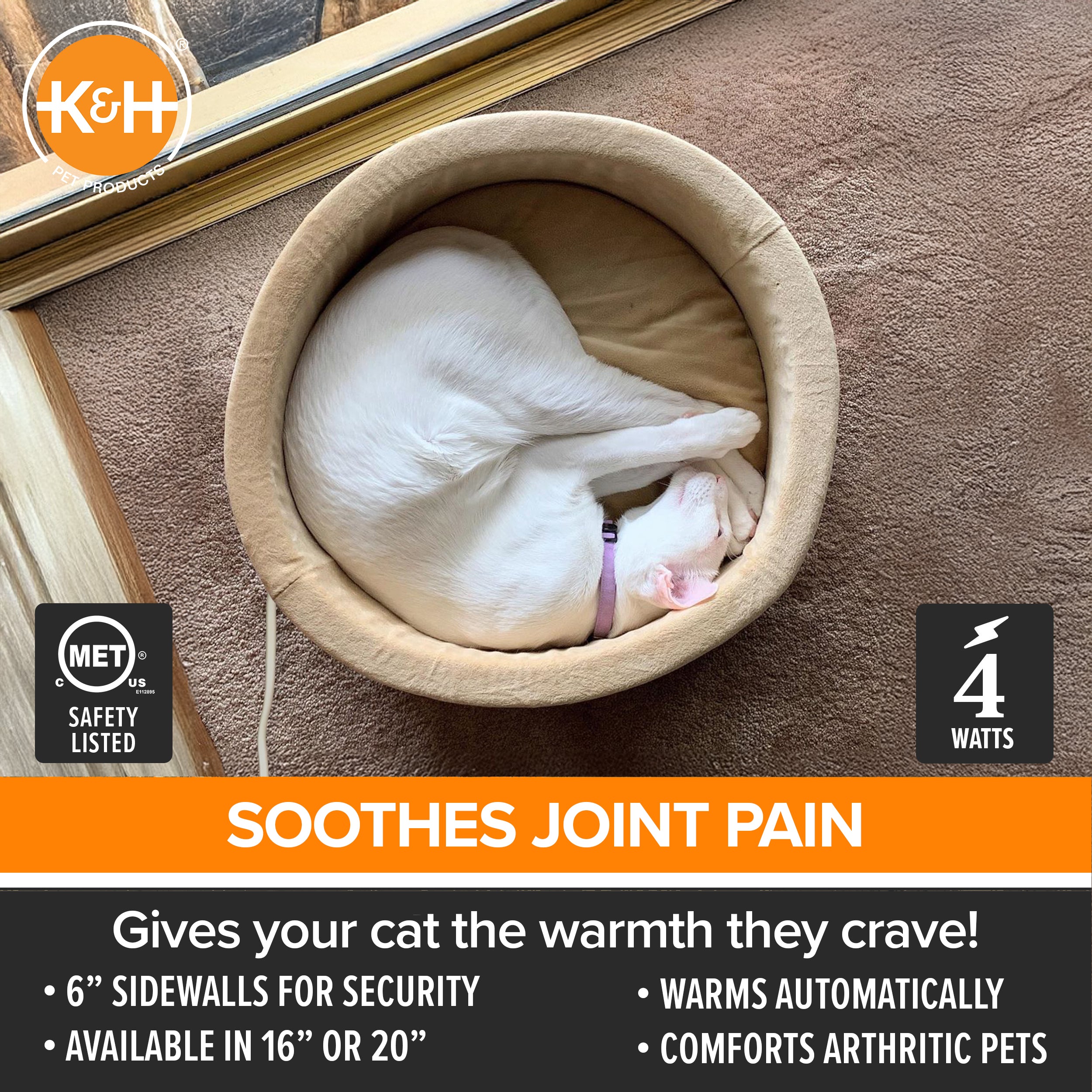 k-h-thermo-kitty-bed-lit-chauffant-chat-mocha-small-16-thermostatique image 3