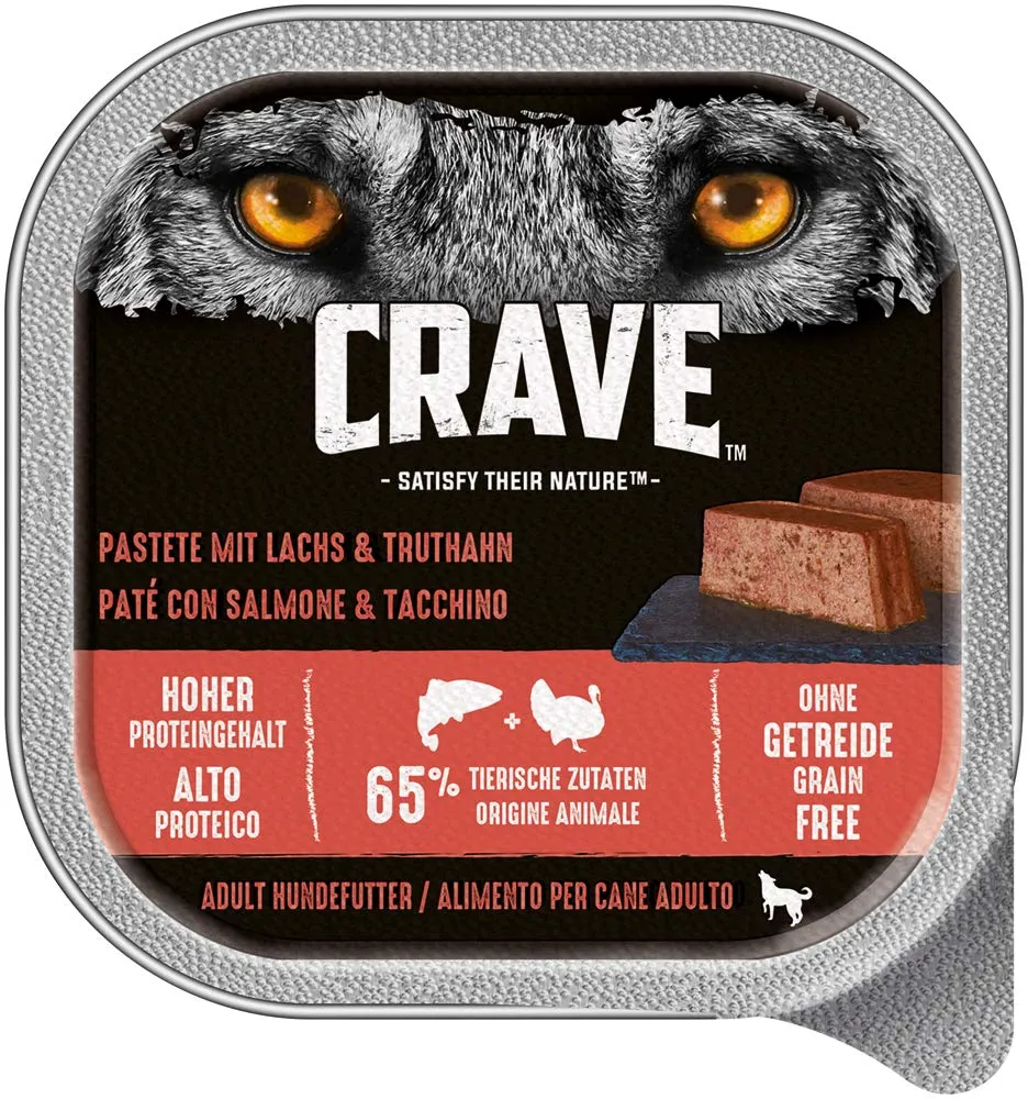 crave-p-t-e-chien-saumon-poulet-sans-c-r-ales-10x300g image 1