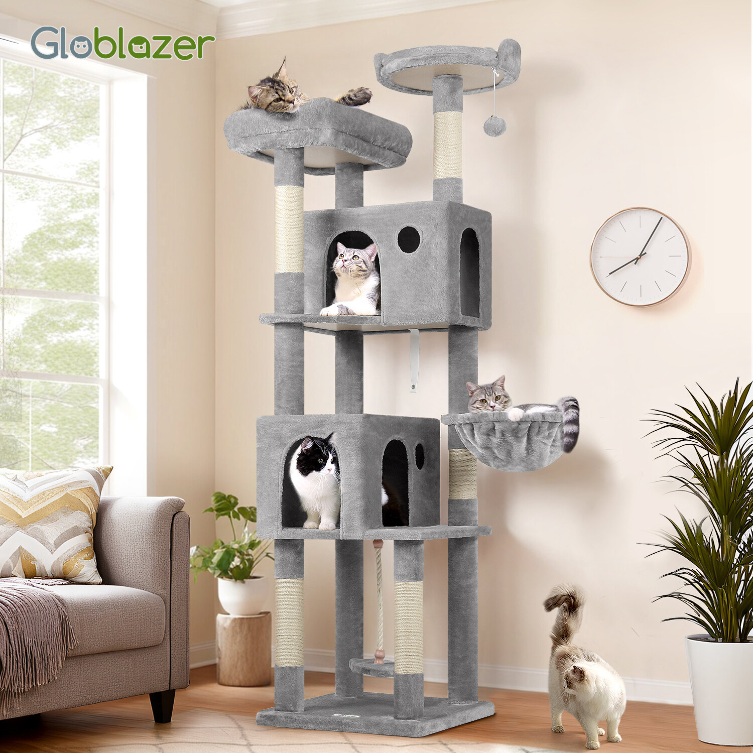 globlazer-f70b-arbre-chat-gris-clair-178-cm image 8