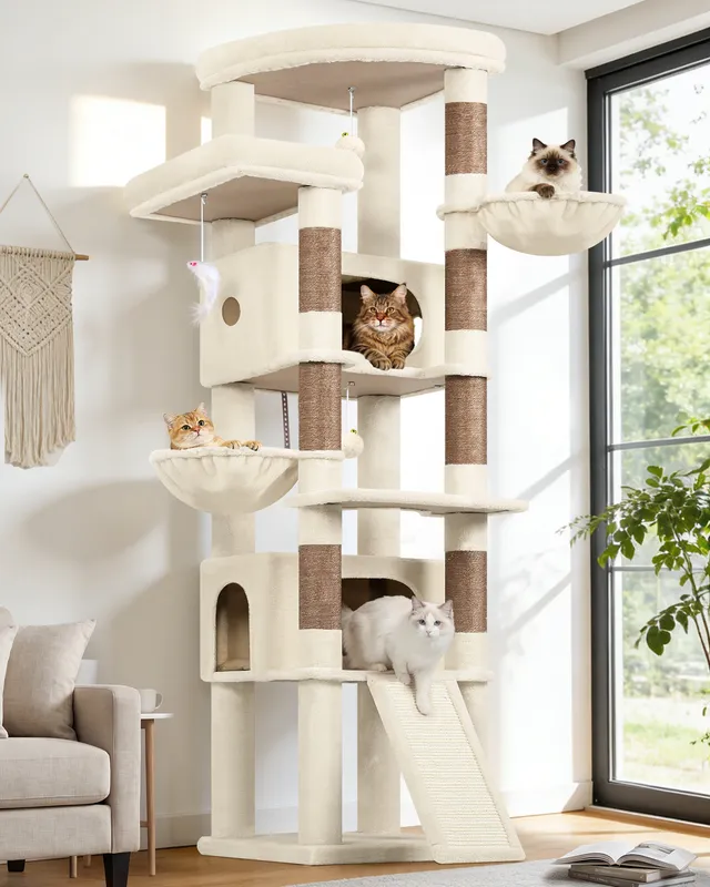 globlazer-s-series-s80c-arbre-chat-beige-80-pouces-grand image 1