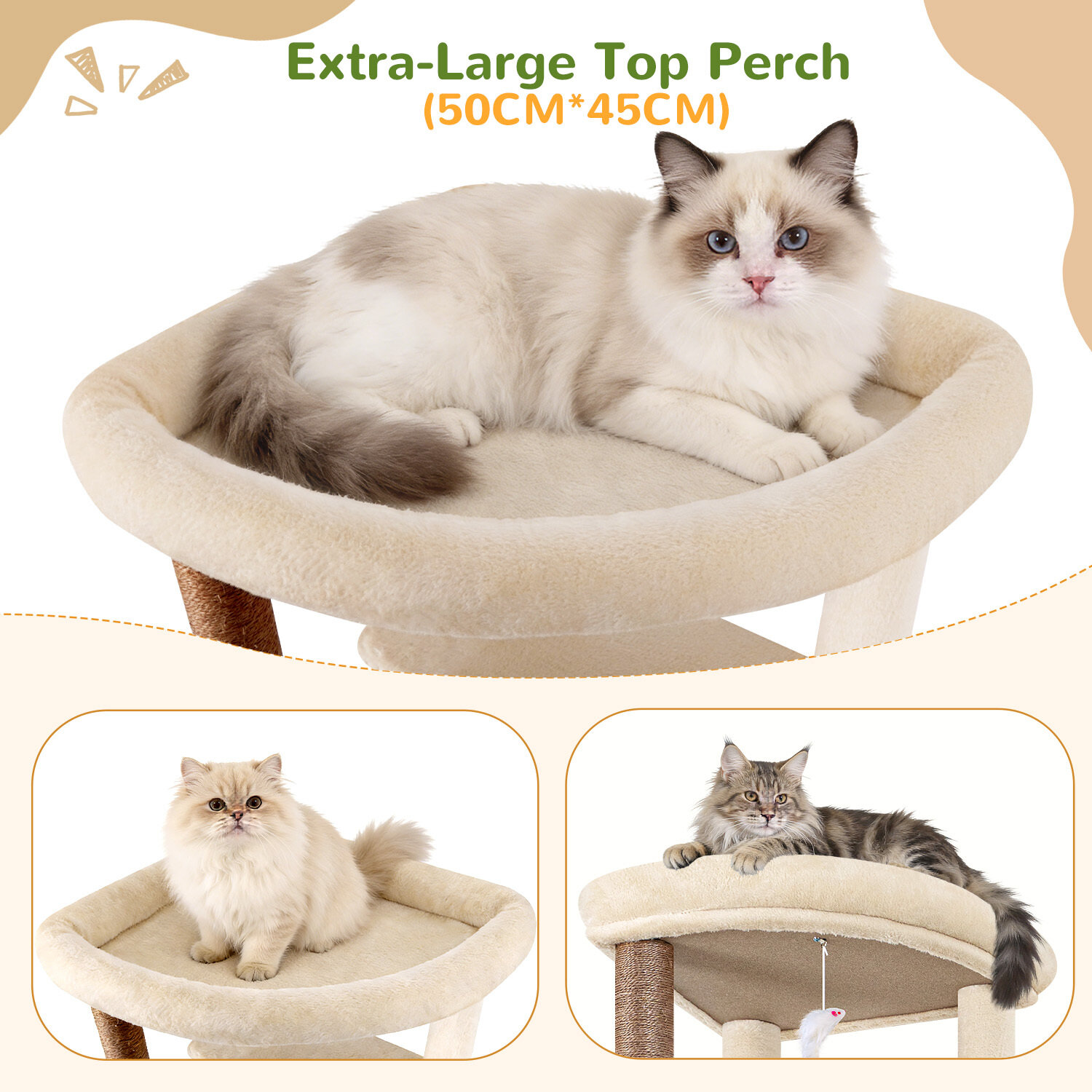 globlazer-c-series-c80-arbre-chat-beige-80-pouces-grand image 4