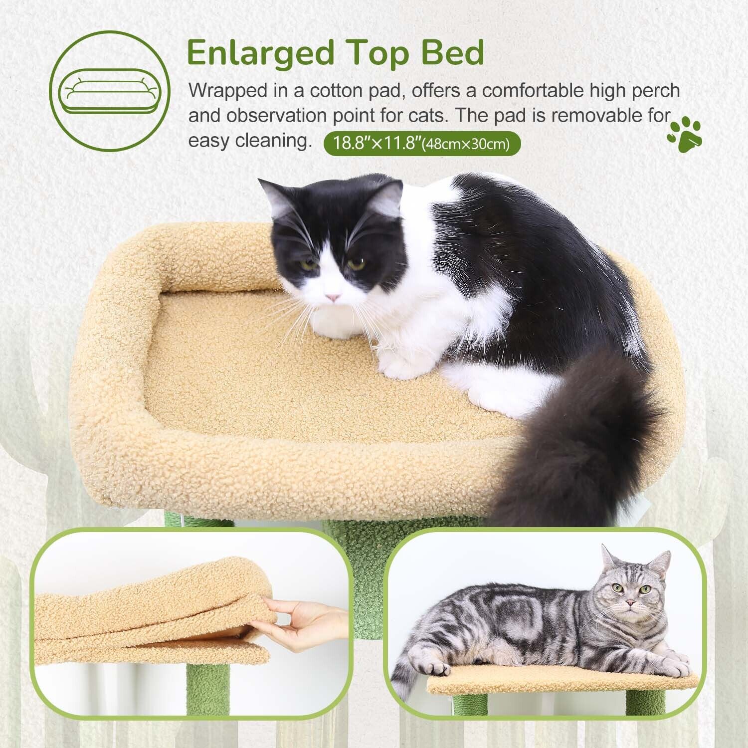 globlazer-f-series-f53-arbre-chat-vert-cactus-135-cm image 3
