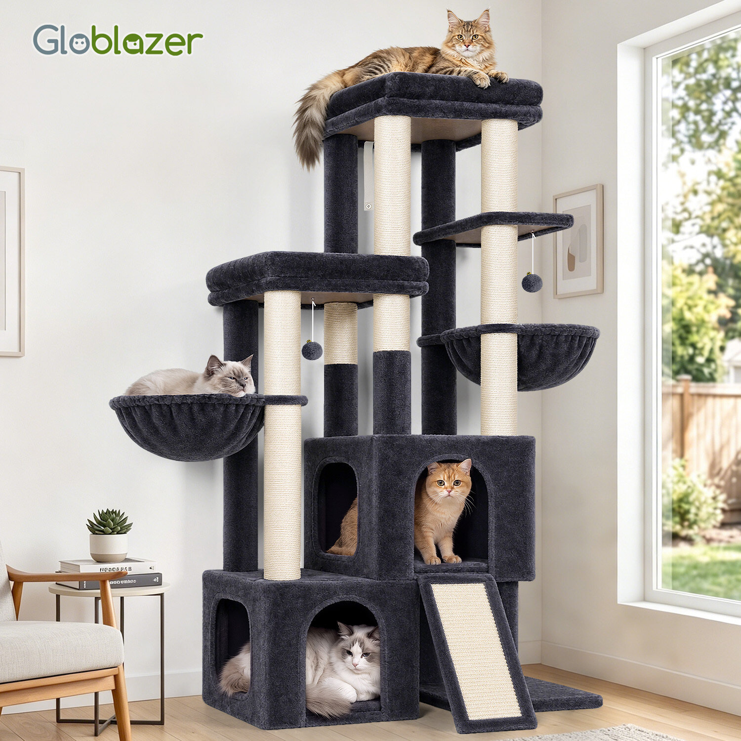 globlazer-s-series-s62-arbre-chat-gris-fonc-157-cm image 7