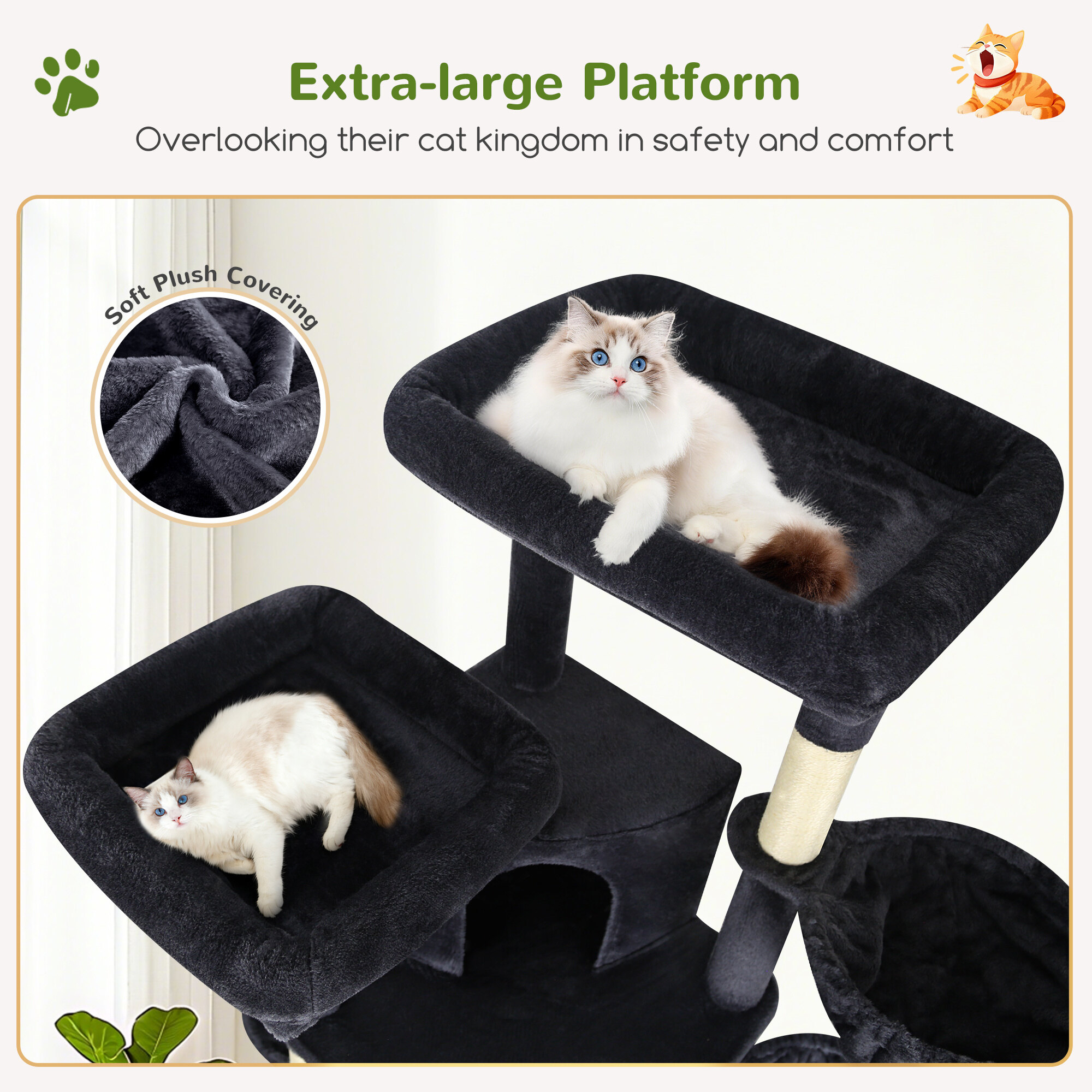 globlazer-f76c-arbre-chat-gris-fonc-193-cm image 4