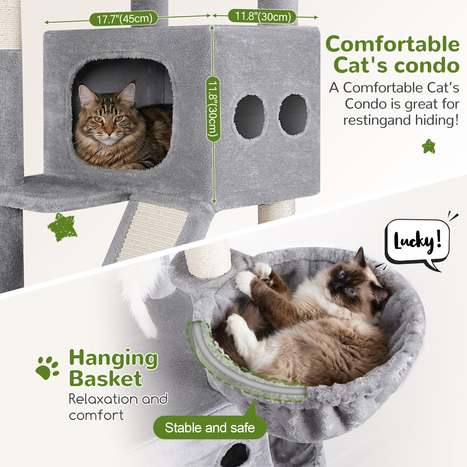 globlazer-s83f-arbre-chat-gris-clair-211-cm-grand-chat image 4