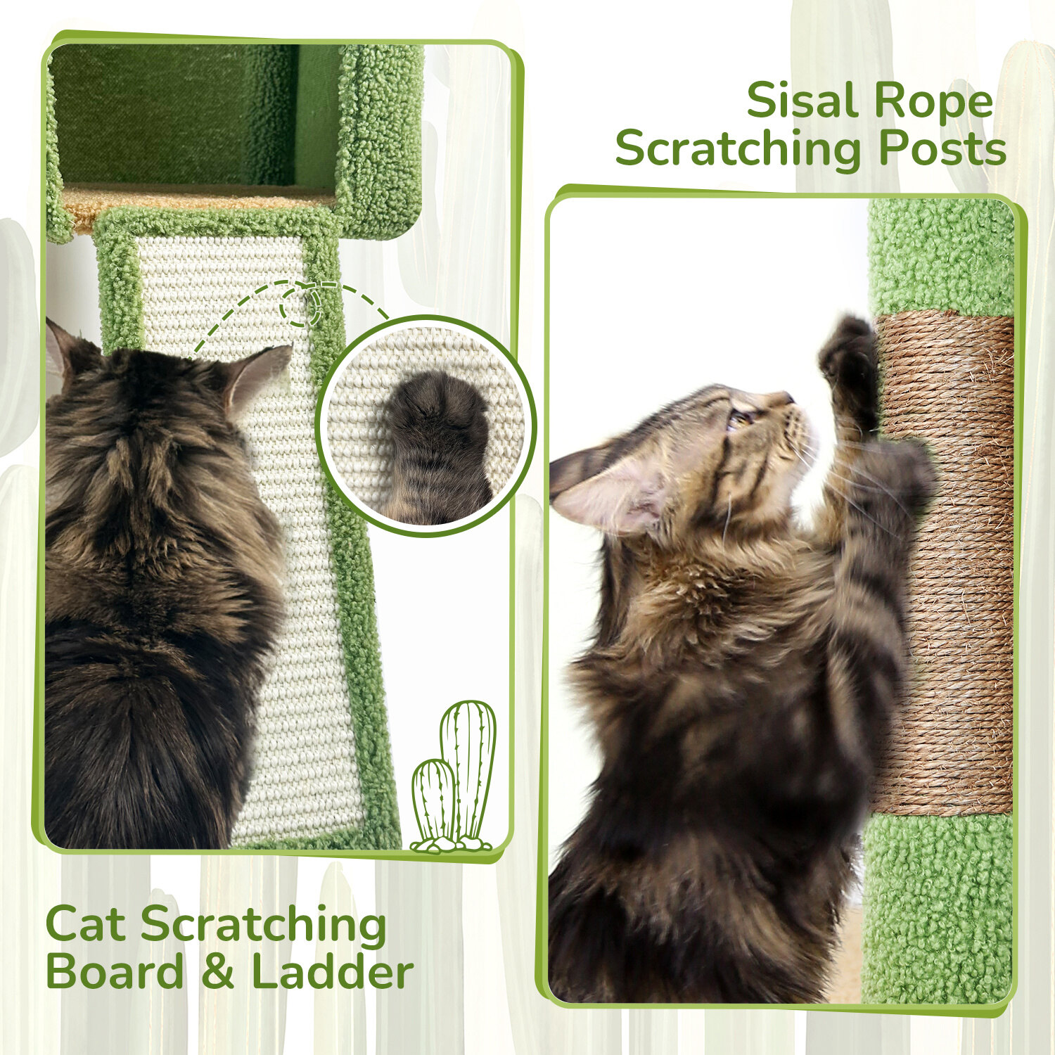 globlazer-f70-pro-arbre-chat-cactus-vert-70-pouces-niche image 6