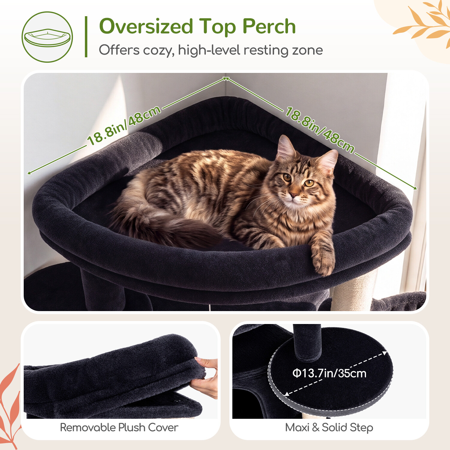 globlazer-c73-arbre-chat-d-angle-gris-fonc-185-cm image 3