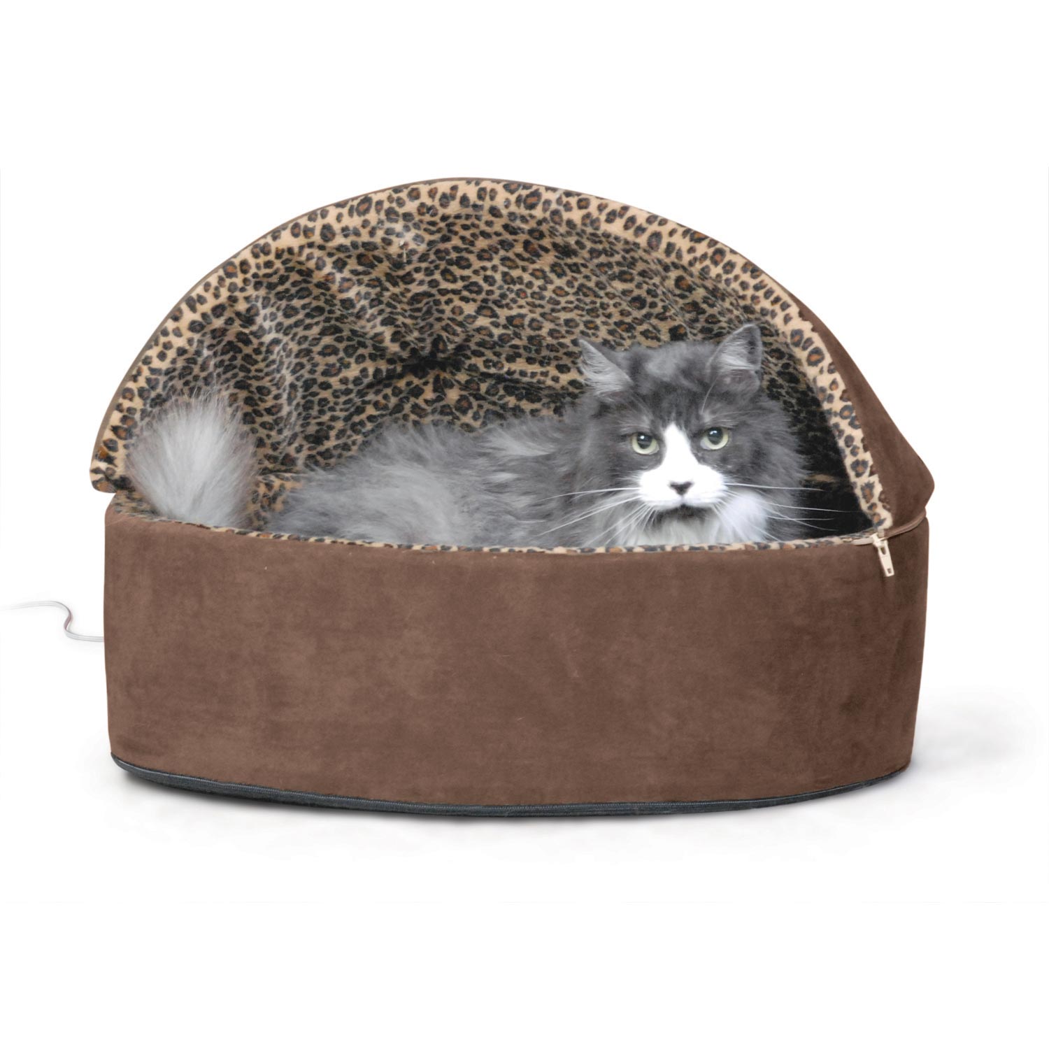 k-h-thermo-kitty-bed-deluxe-lit-chauffant-chat-mocha-small image 1