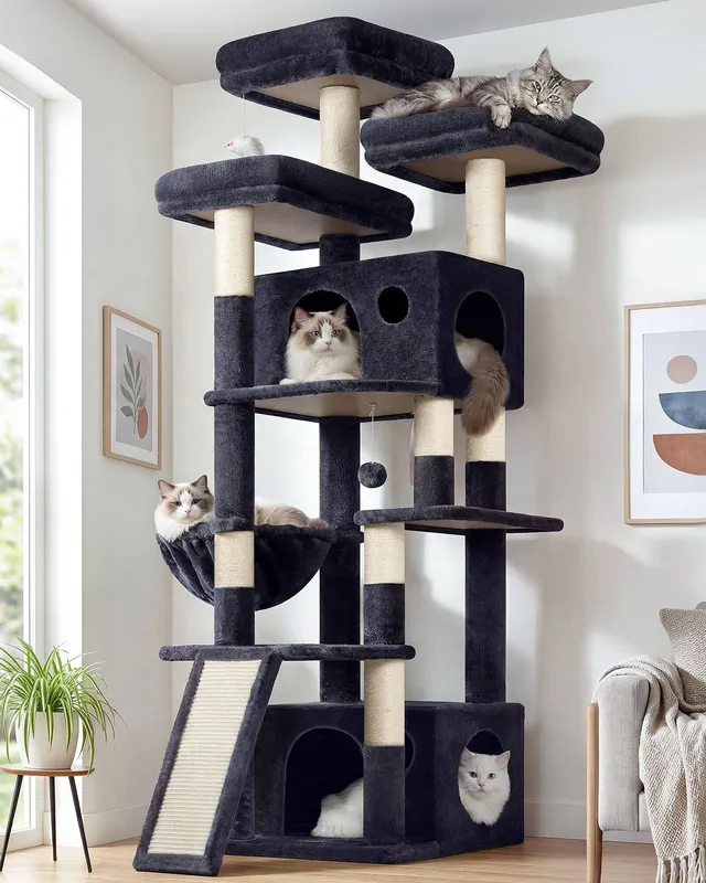 globlazer-f-series-f73c-arbre-chat-gris-fonc-73-pouces image 1