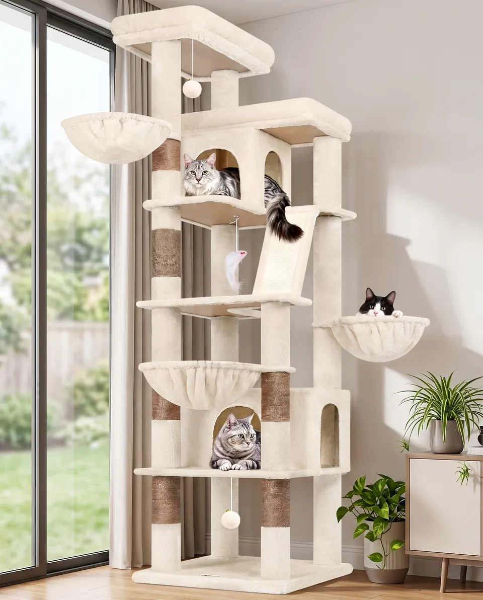 globlazer-s80g-arbre-chat-beige-203-cm-robuste image 1