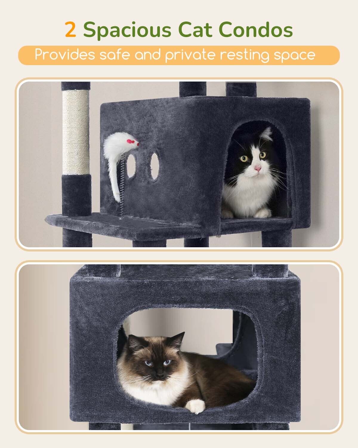 globlazer-s-series-s80b-arbre-chat-gris-fonc-80-pouces-grand-chat image 4