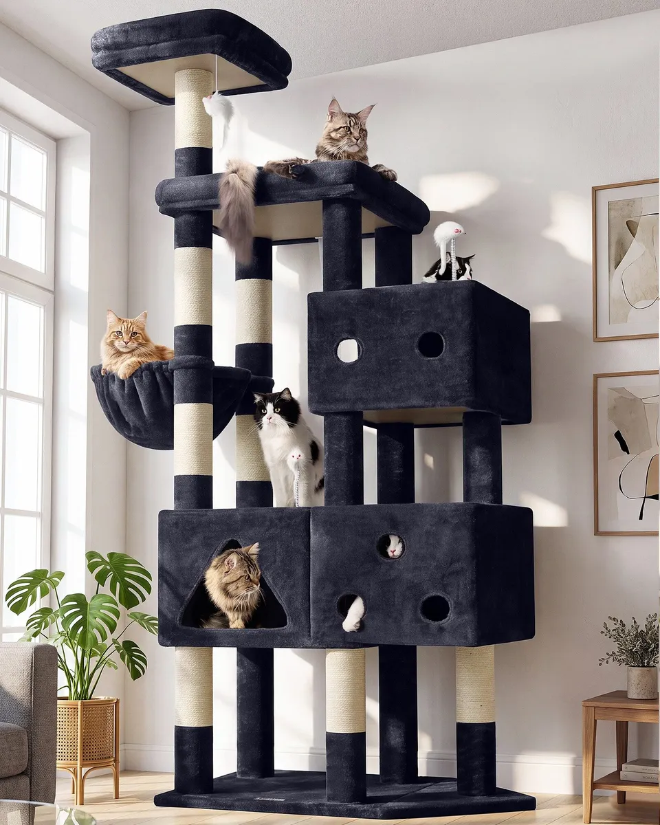 globlazer-f81-arbre-chat-gris-fonc-203-cm-xxl image 1