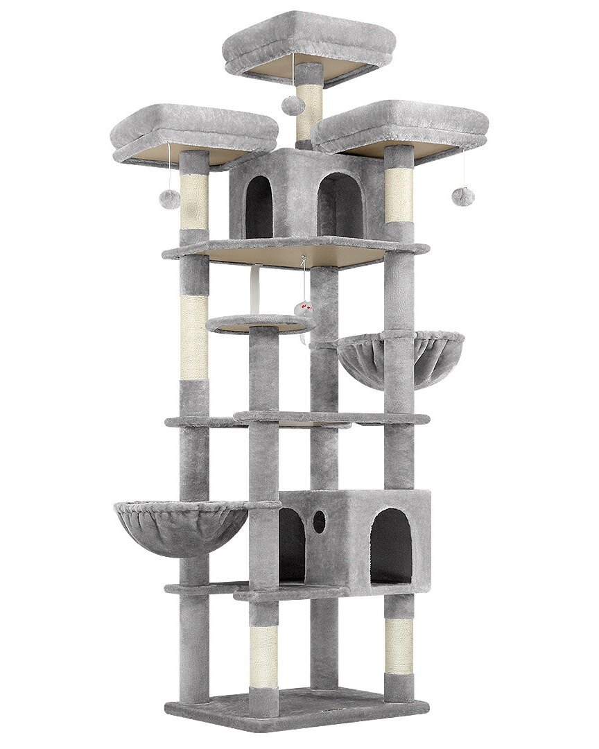 globlazer-f82-arbre-chat-xxl-gris-clair-208-cm image 2