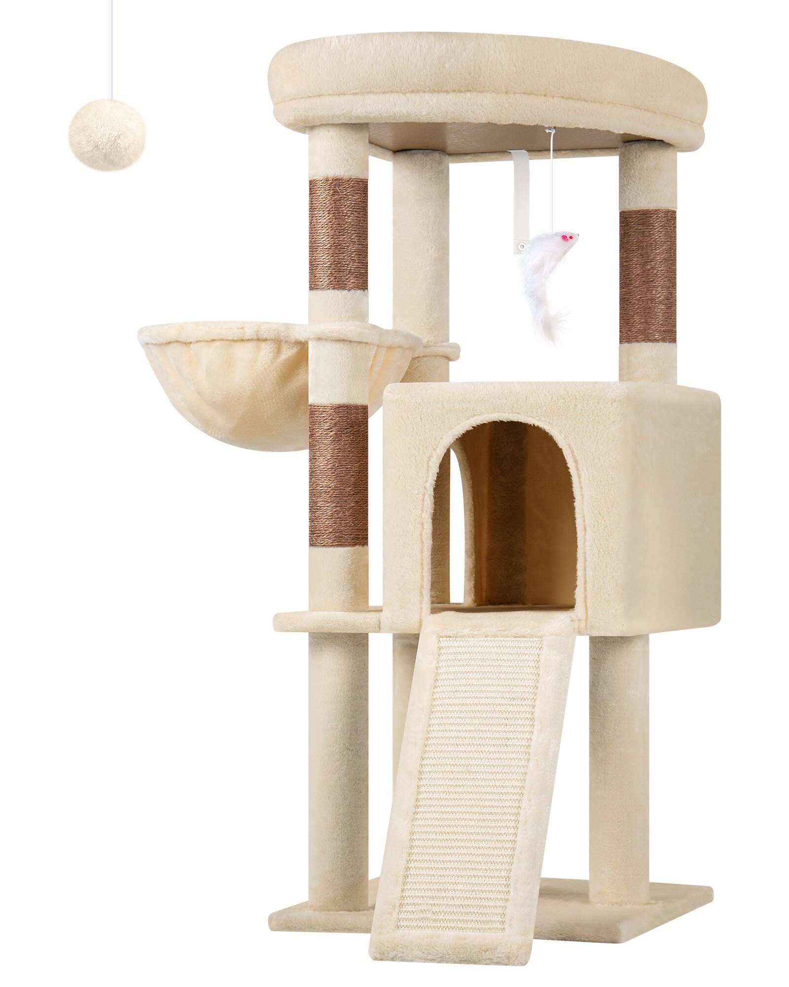 globlazer-f45-arbre-chat-beige-45-pouces-compact image 2
