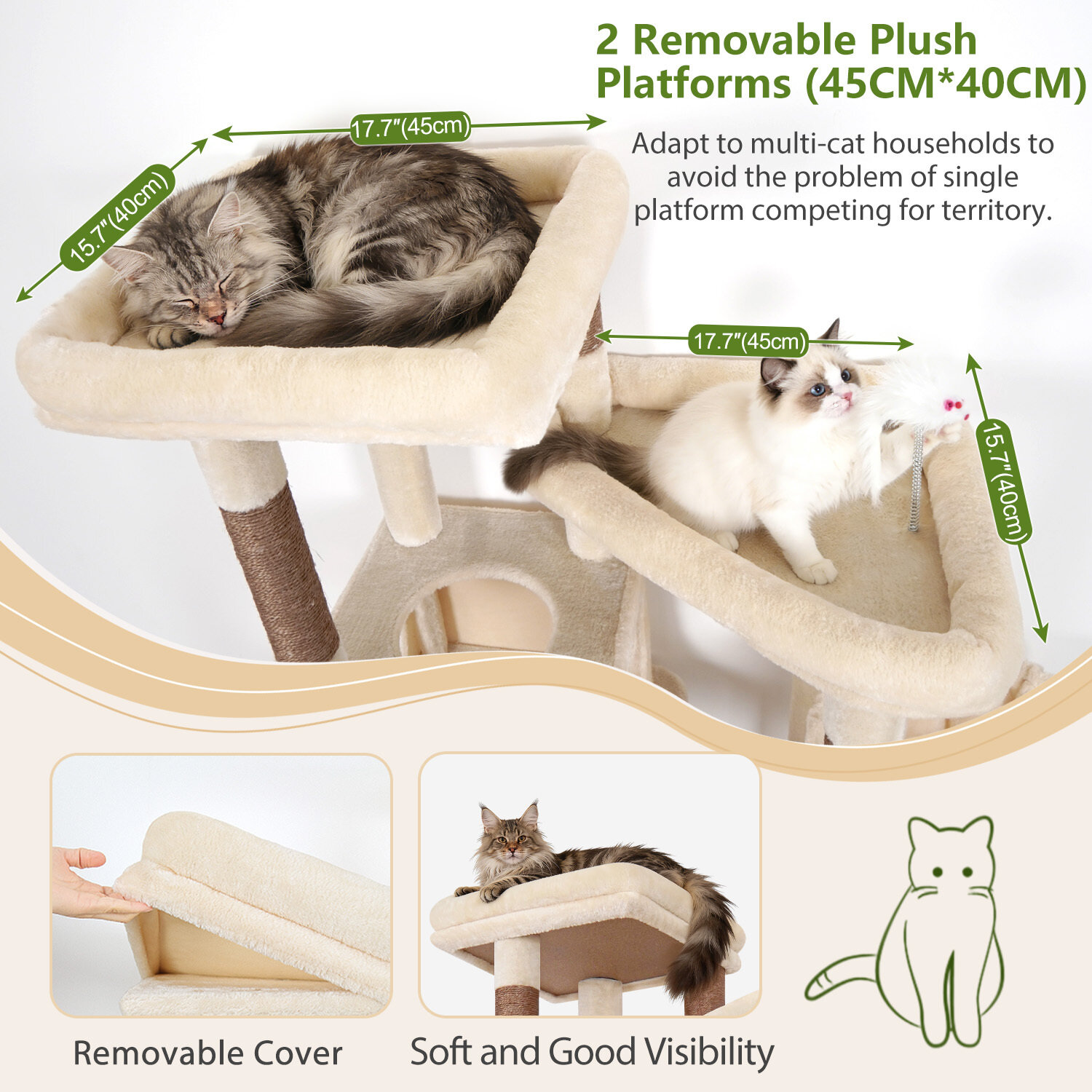 globlazer-s-series-s72e-arbre-chat-beige-72-pouces image 4