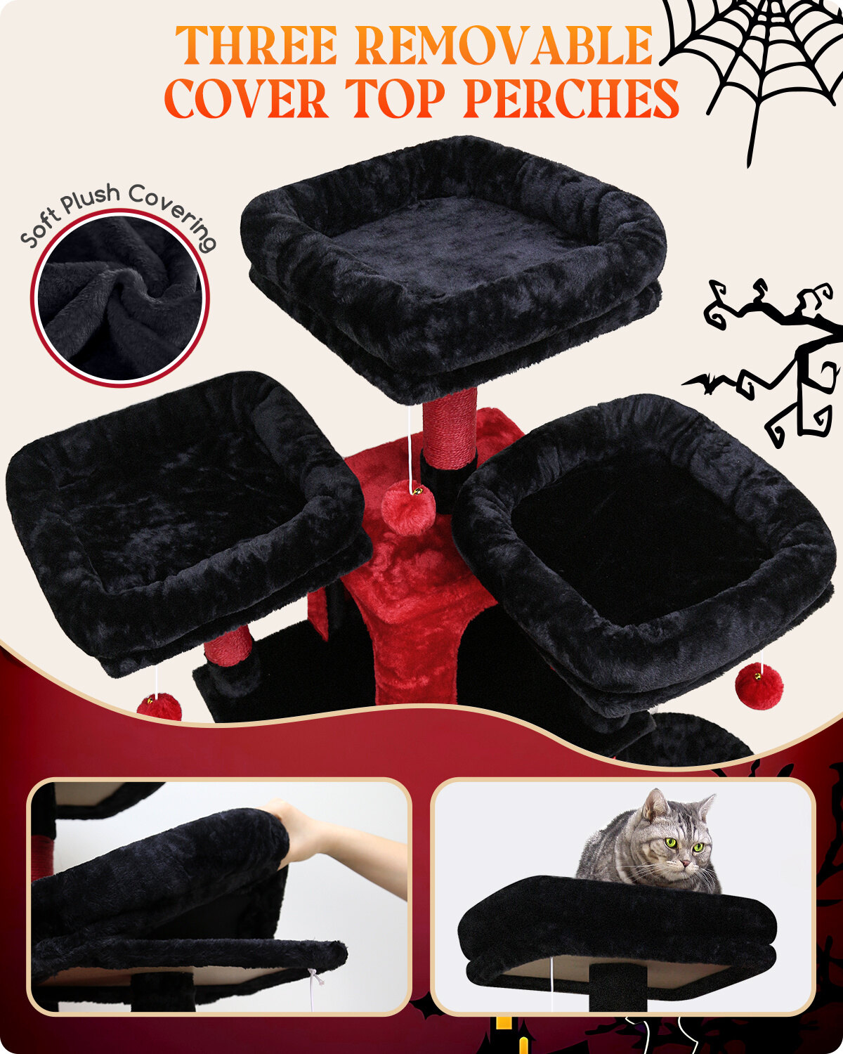 globlazer-f-series-f80-arbre-chat-noir-rouge-80-pouces image 4