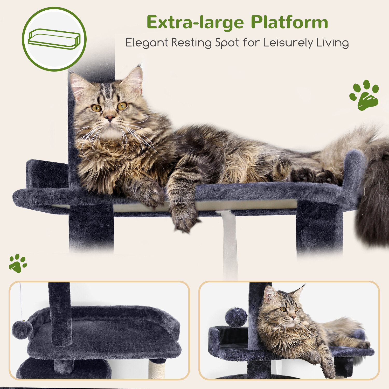 globlazer-c-series-c72-arbre-chat-gris-fonc-183-cm image 5