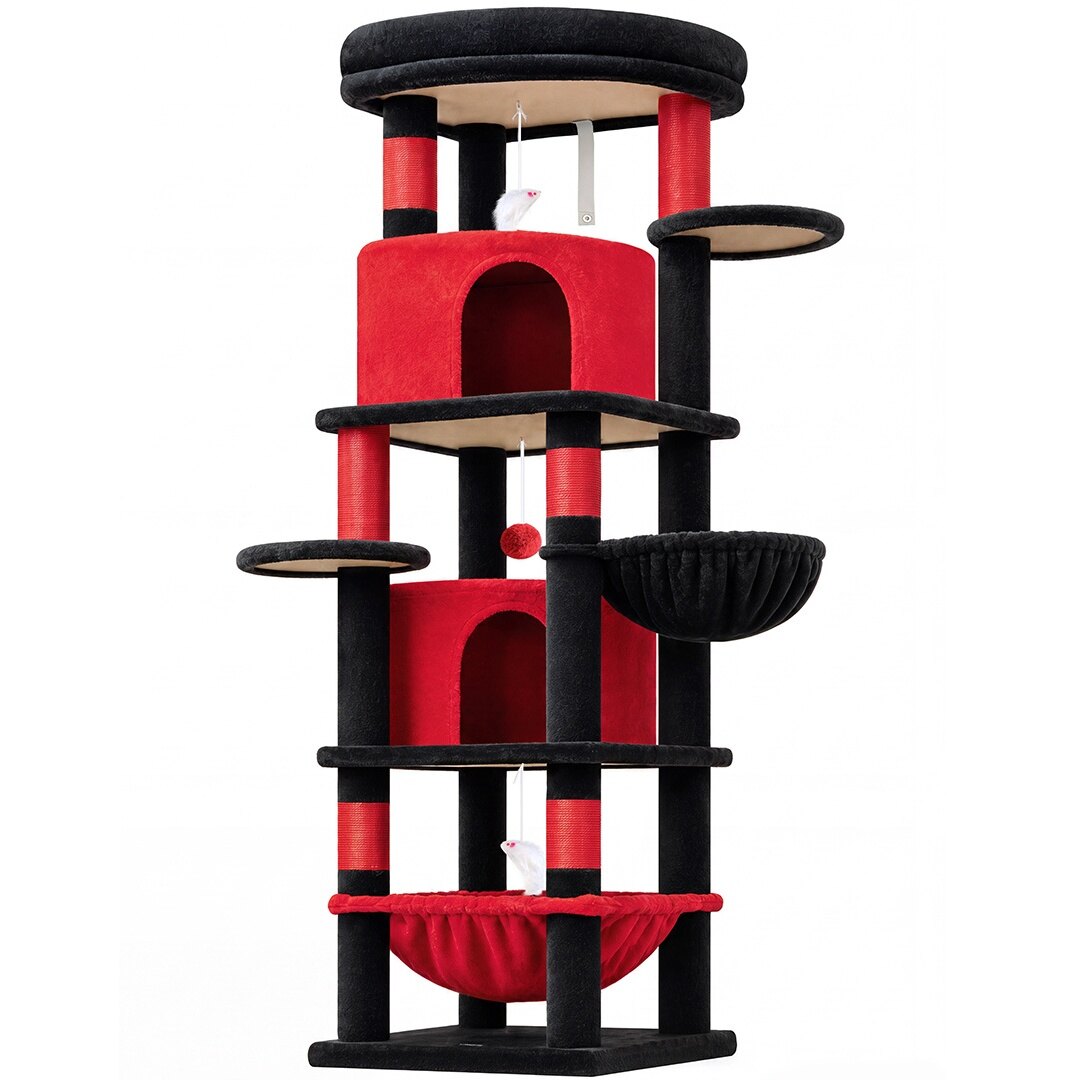 globlazer-c68-c-series-arbre-chat-d-angle-rouge-68-pouces image 2