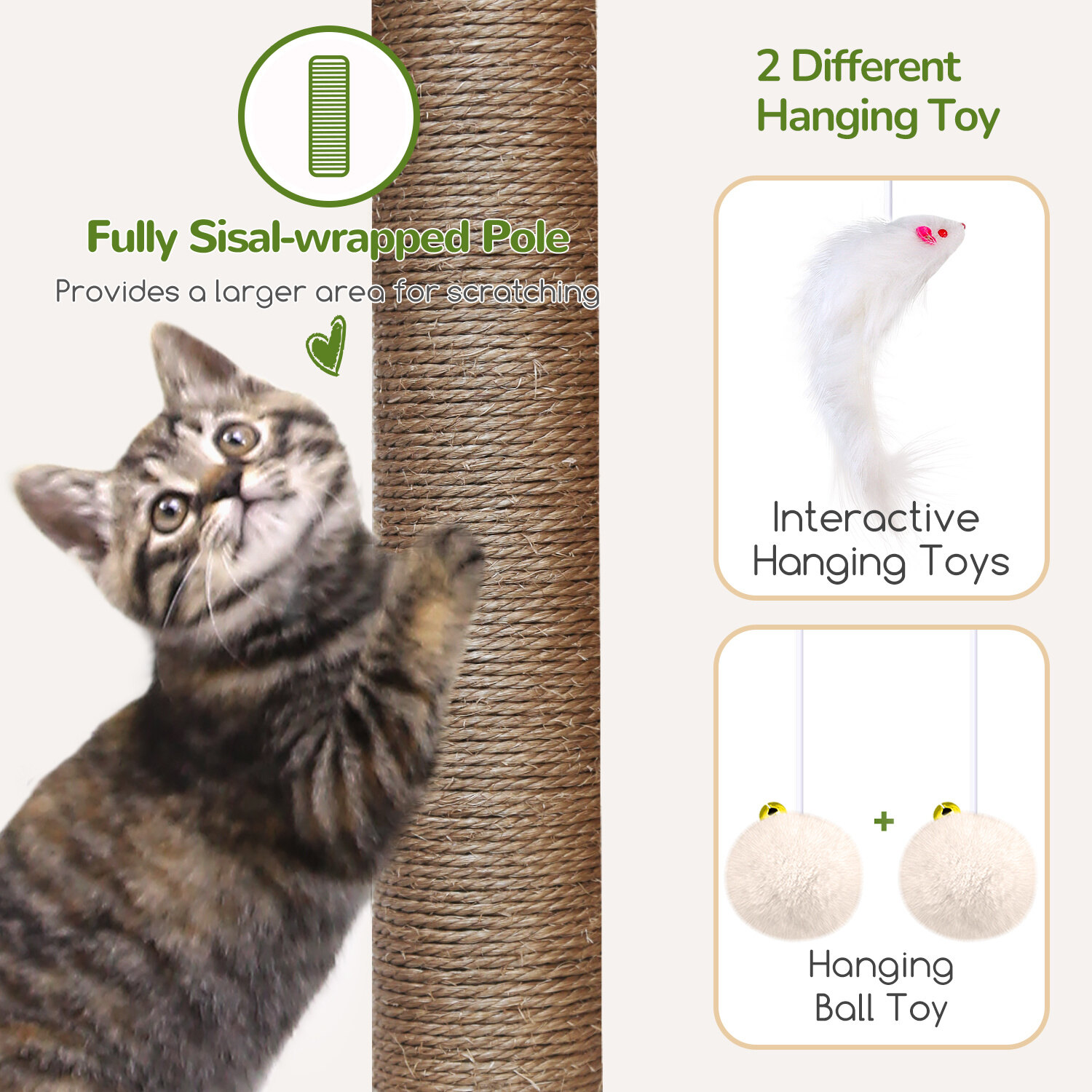globlazer-f-series-f70c-arbre-chat-beige-178-cm image 6
