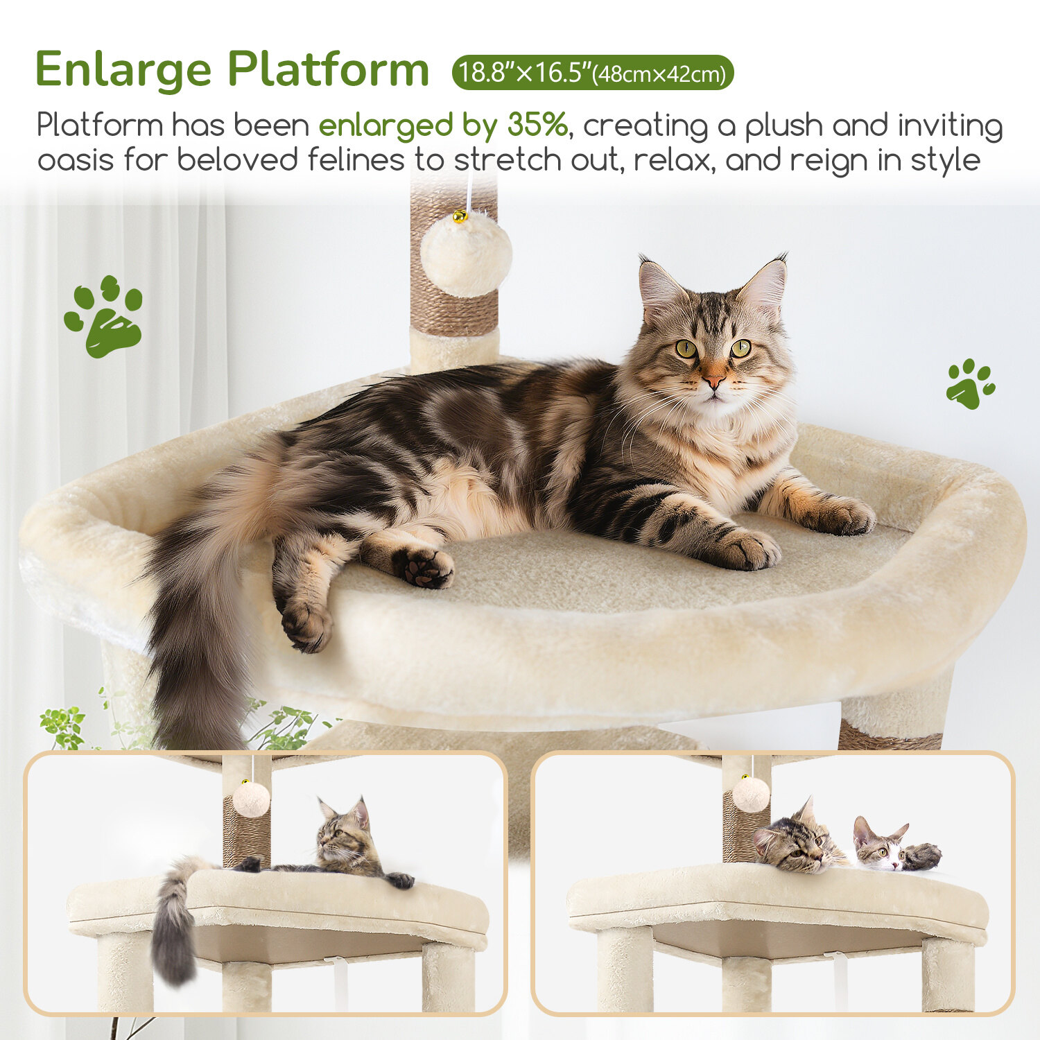 globlazer-s65-arbre-chat-beige-165-cm-robuste image 3