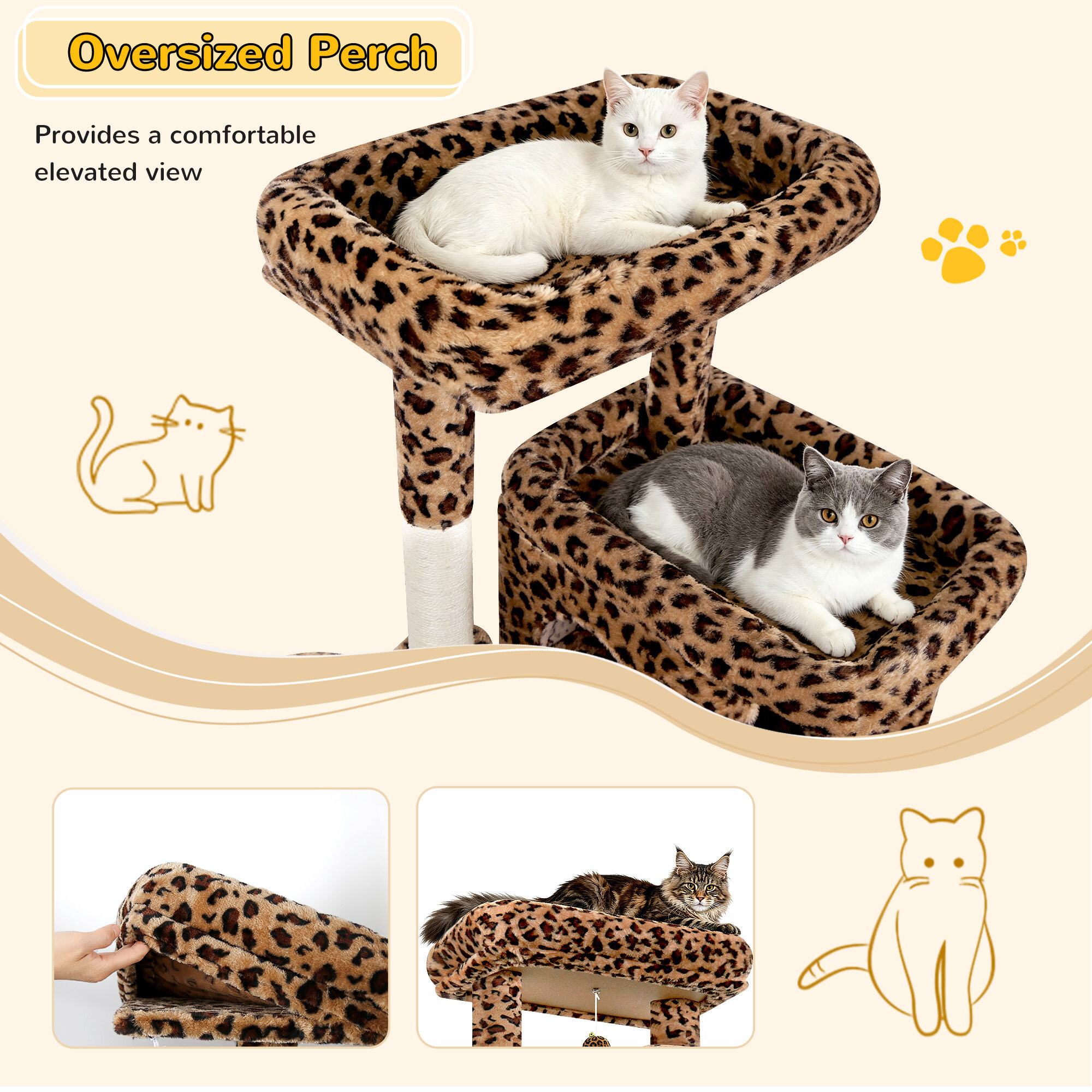 globlazer-s78-arbre-chat-l-opard-198-cm-griffoir image 4