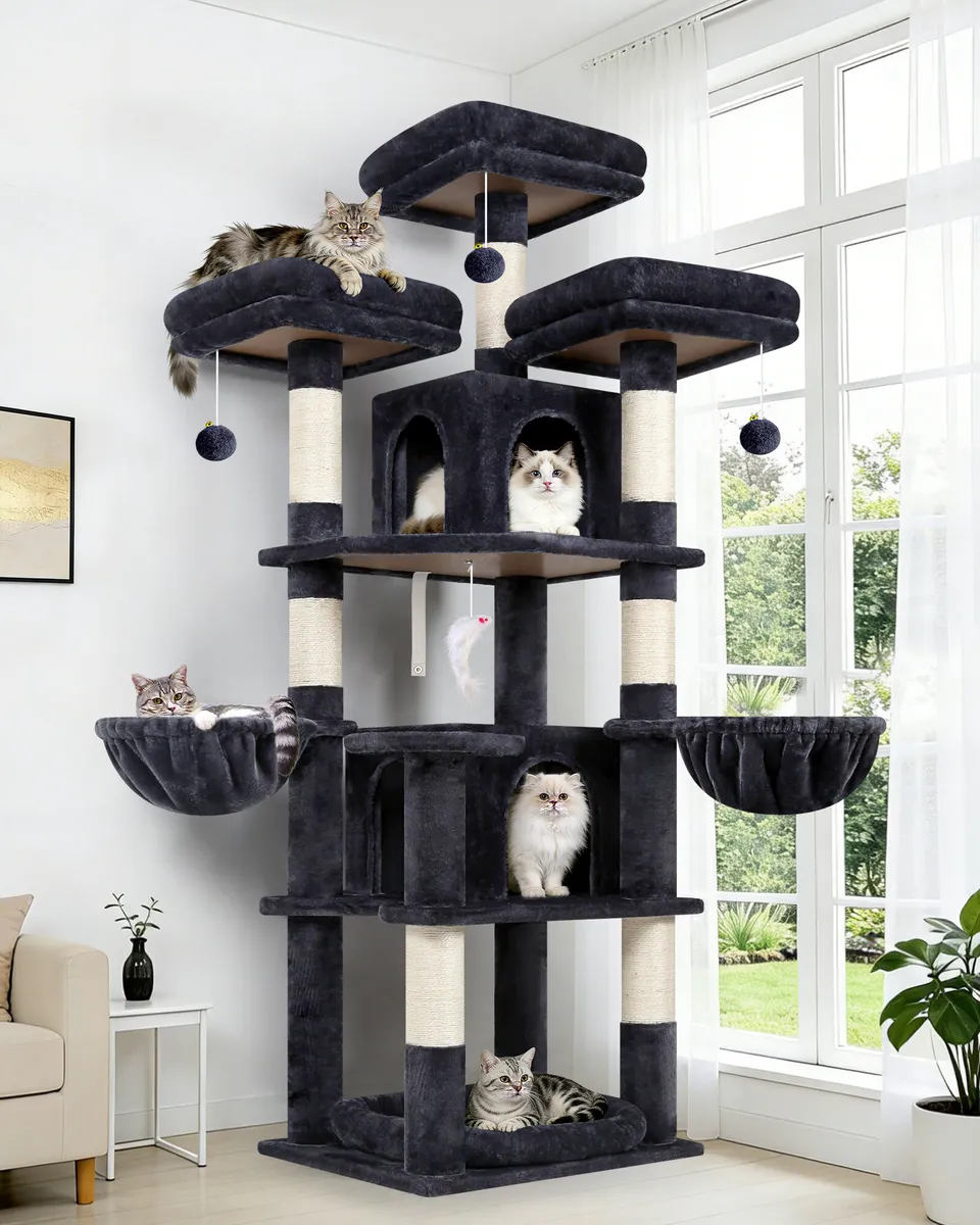 globlazer-f-series-f68b-arbre-chat-gris-fonc-68-pouces image 1