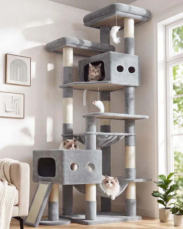 globlazer-s-series-s83g-arbre-chat-gris-clair-83-pouces-robuste image 1