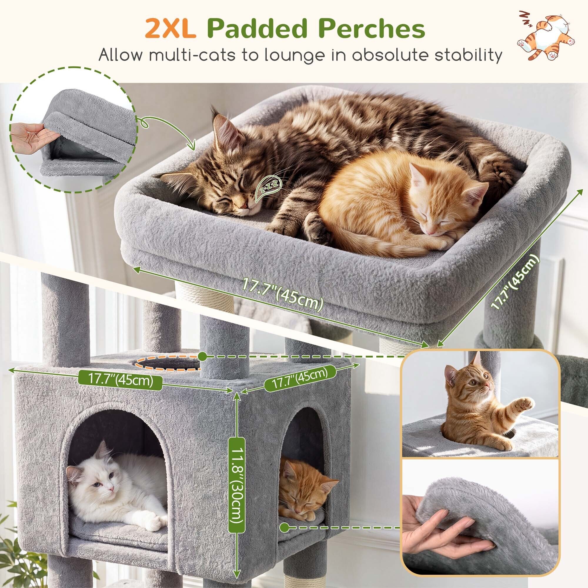 globlazer-s-series-s73b-arbre-chat-gris-clair-185-cm-robuste image 3