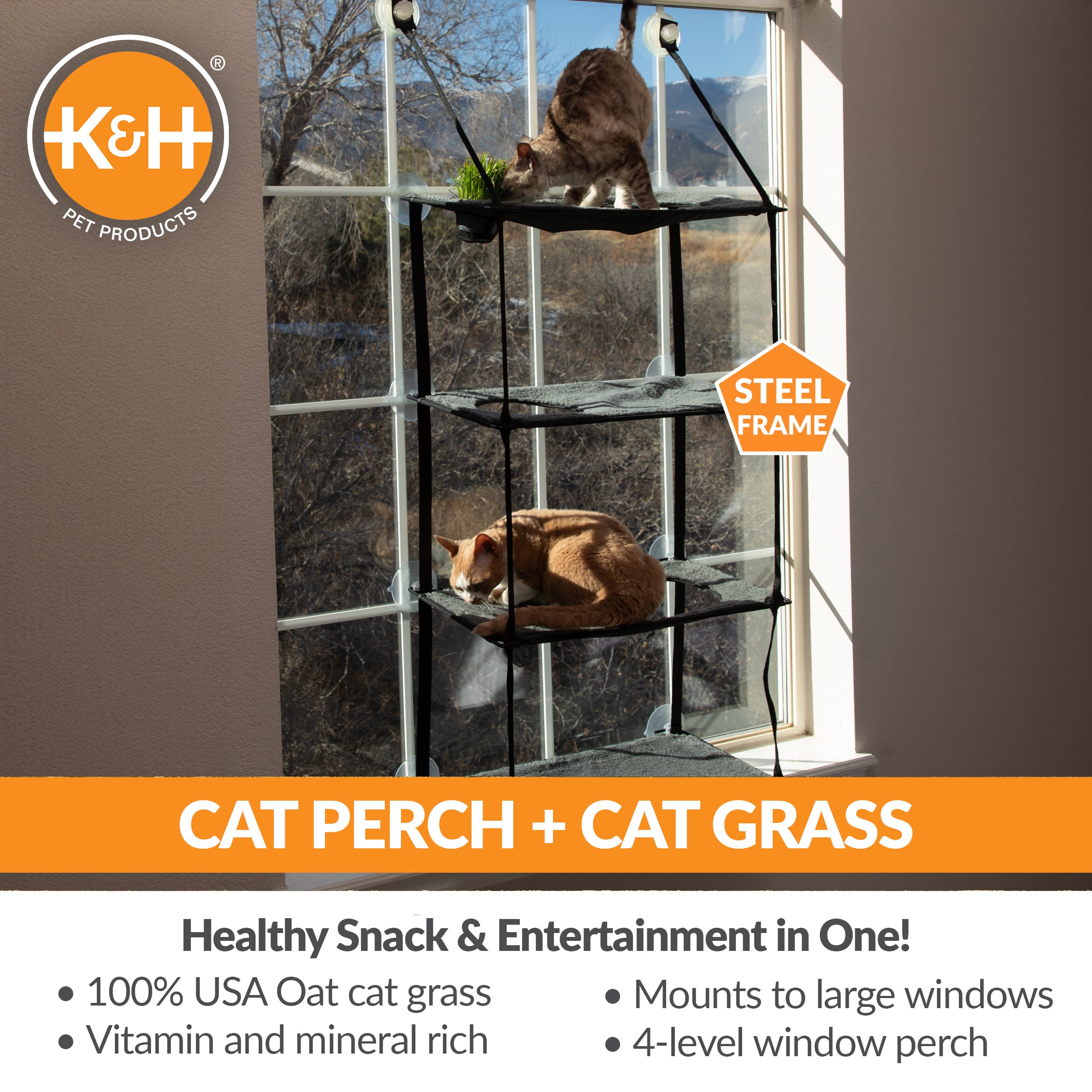 k-h-kitty-sills-perchoir-fen-tre-chat-herbe-triple-stack image 2