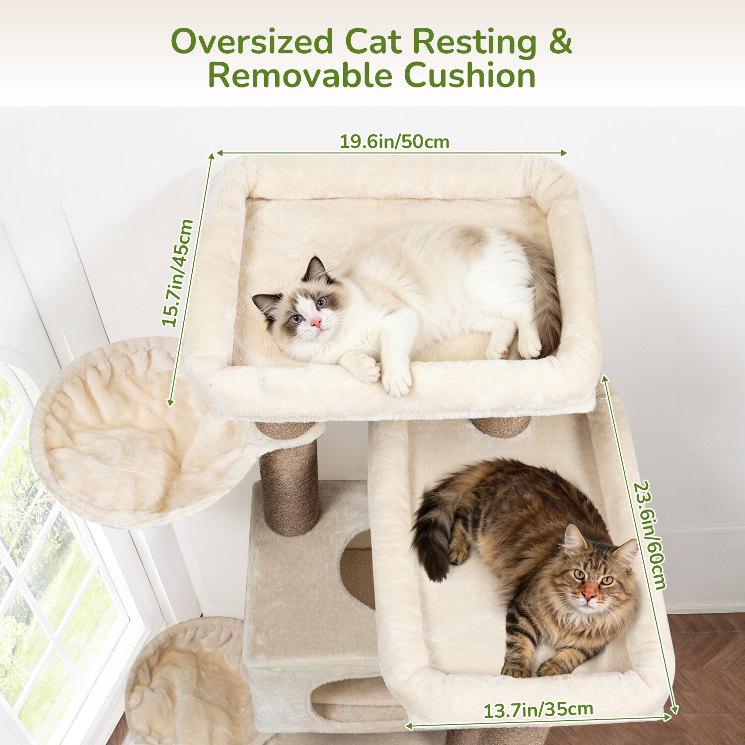 globlazer-s84-arbre-chat-beige-84-pouces-robuste-xxl image 5